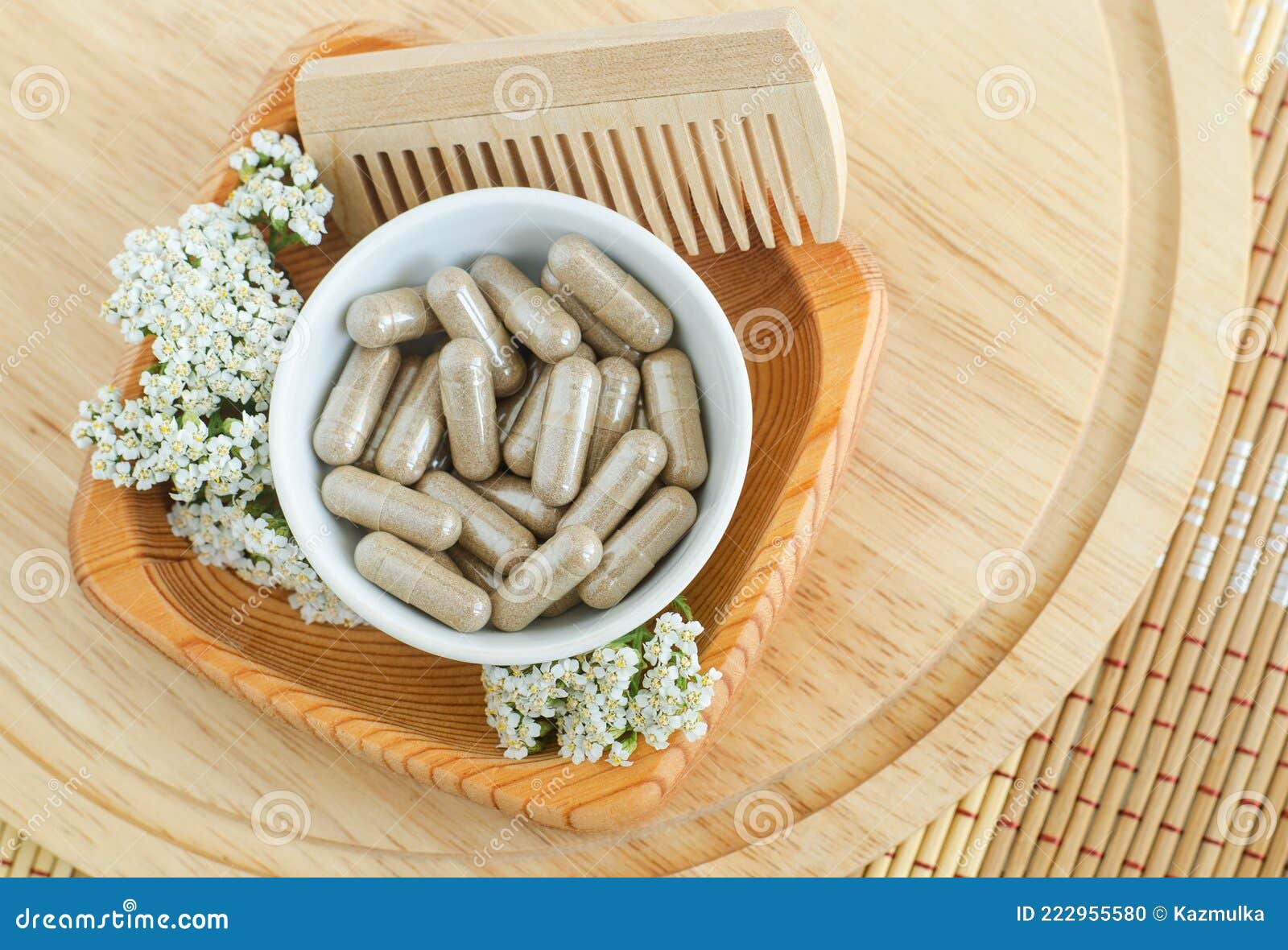 Small White Bowl with Food Supplement Capsules, Wooden Hair Brush and Yarrow Flowers. Natural Healthcare, Herbal Medicine Stock Photo - Image of medicine, beauty: 222955580 Small White Bowl with Food Supplement Capsules, Wooden Hair Brush and Yarrow Flowers. Natural Healthcare, Herbal Medicine Stock Photo - Image of medicine, beauty: 222955580