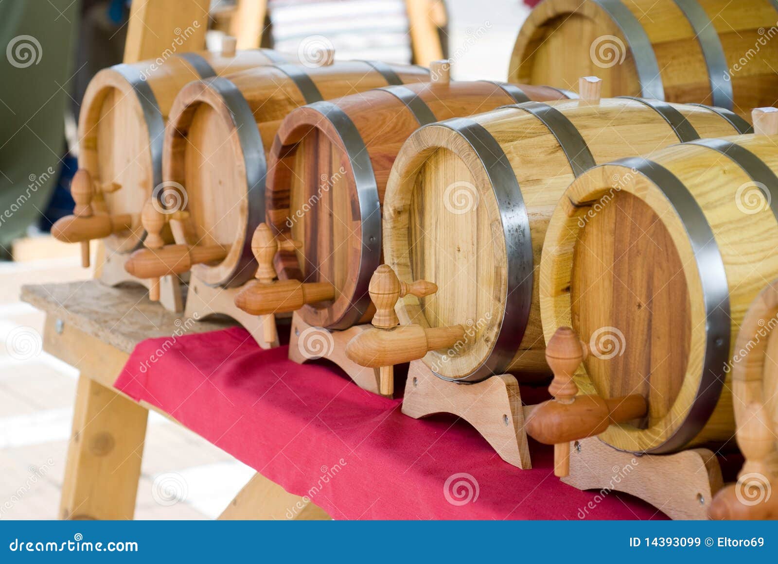 Small wooden barrels stock image. Image of agricultural 14393099