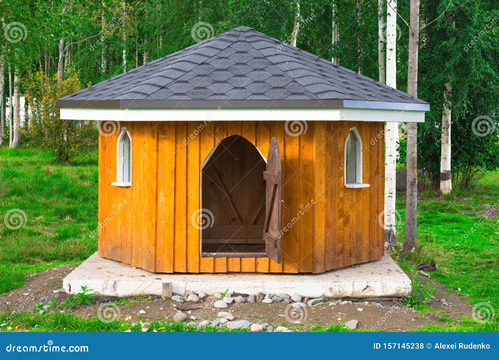 A Small Wooden House for Animals. Stock Photo - Image of doors, beautiful: 157145238 A Small Wooden House for Animals. Stock Photo - Image of doors, beautiful: 157145238