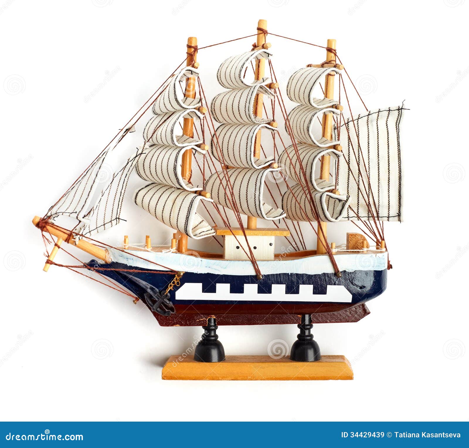 Small Wooden Ship. Royalty Free Stock Images - Image: 34429439