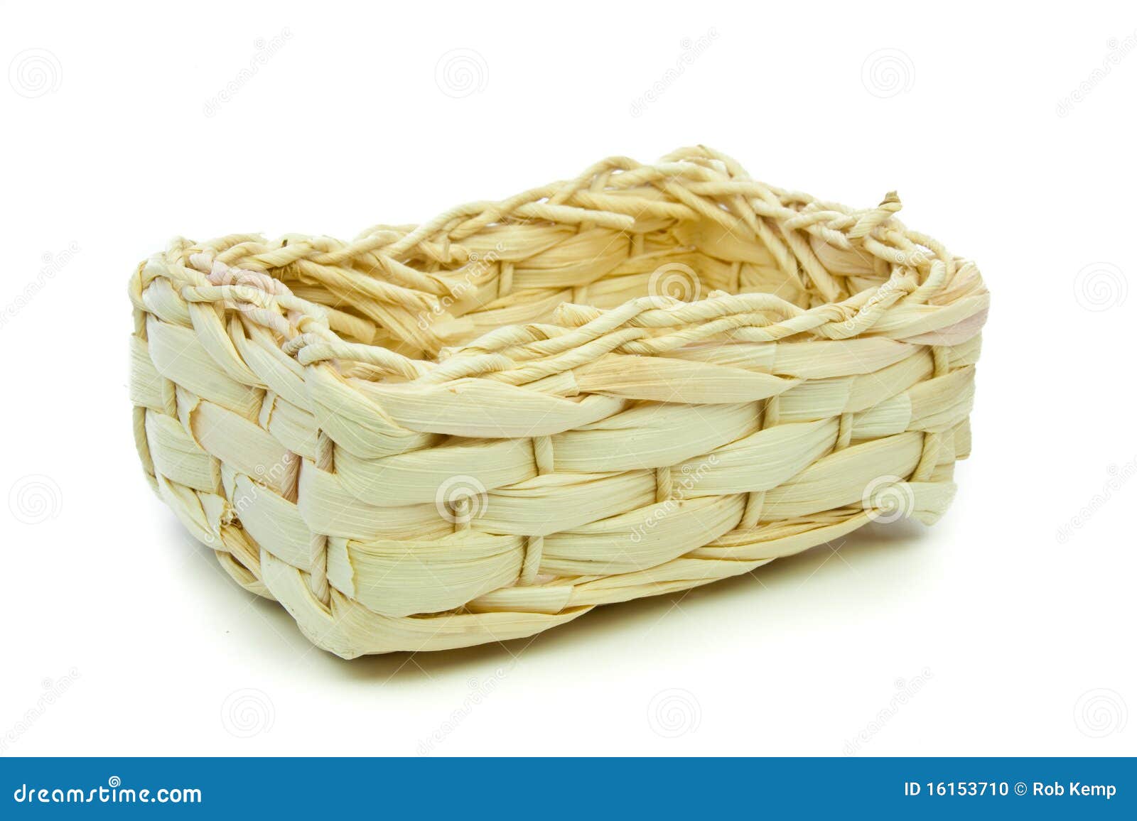 Small Woven Basket Isolated on White Stock Photo Image of organic