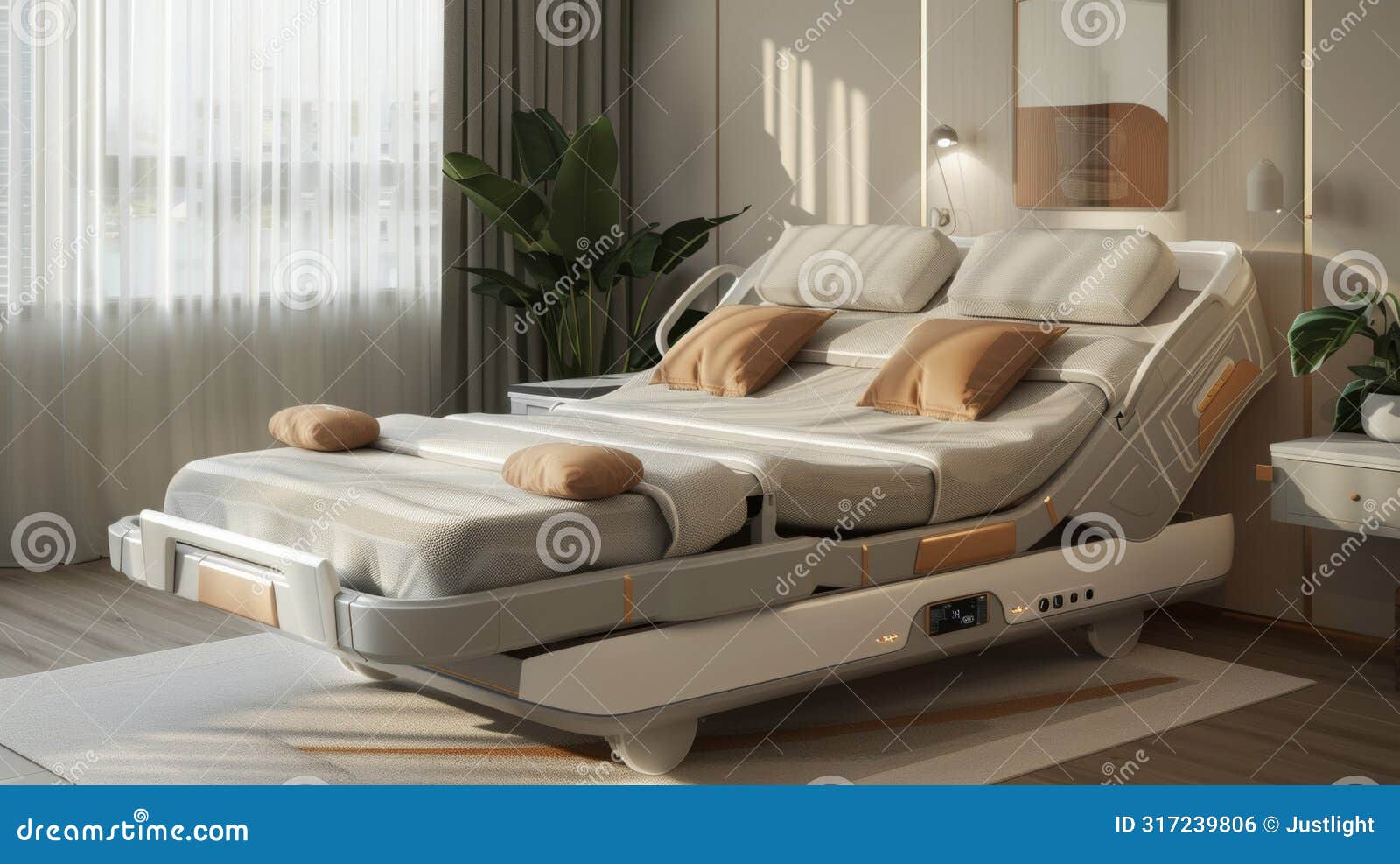 a smart bed with iot technology that automatically adjusts the patients position for better circulation and comfort