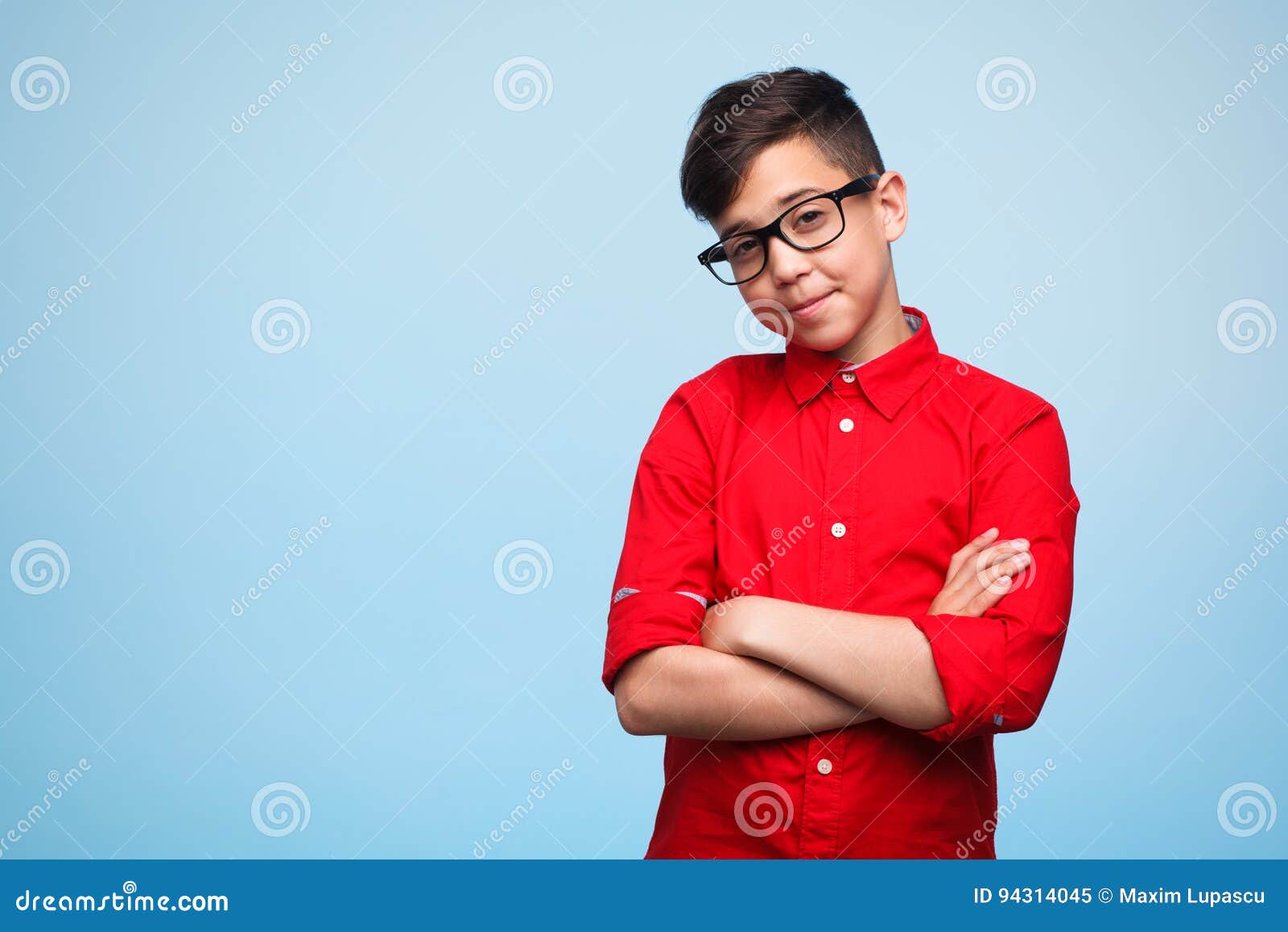 Smart boy in glasses stock image. Image of gesture, adorable 94314045