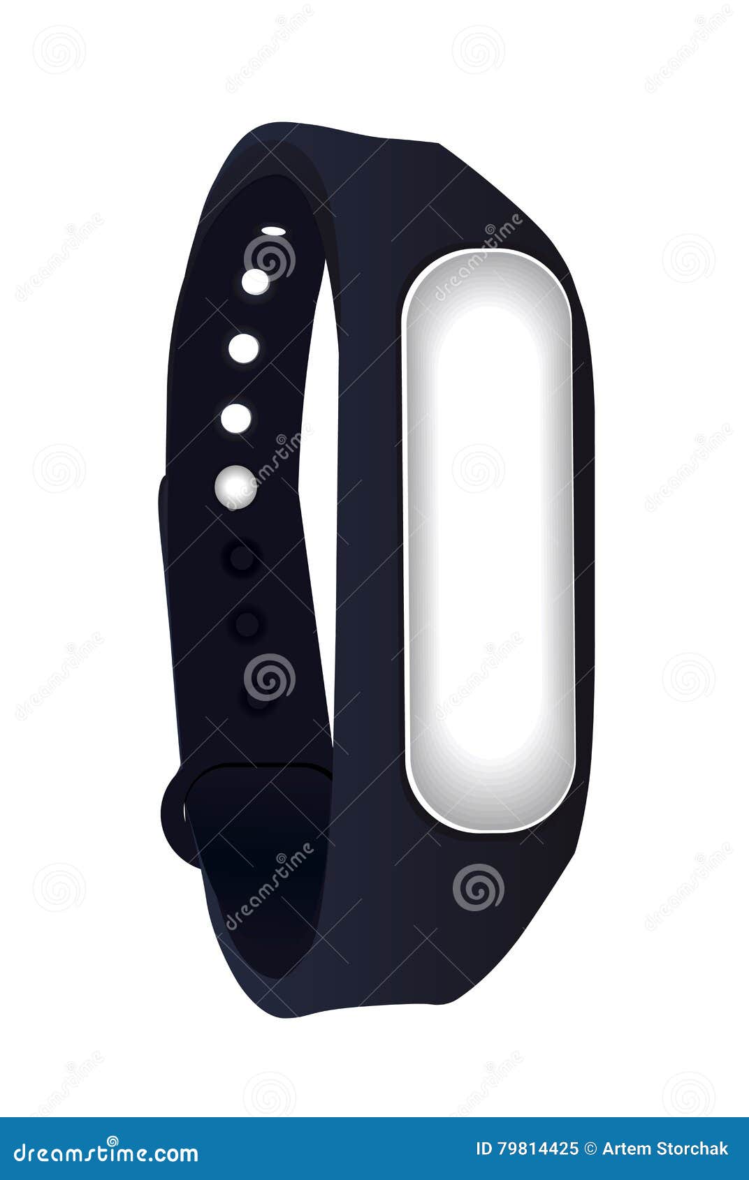 Smart bracelet on the arm stock vector. Illustration of network 79814425