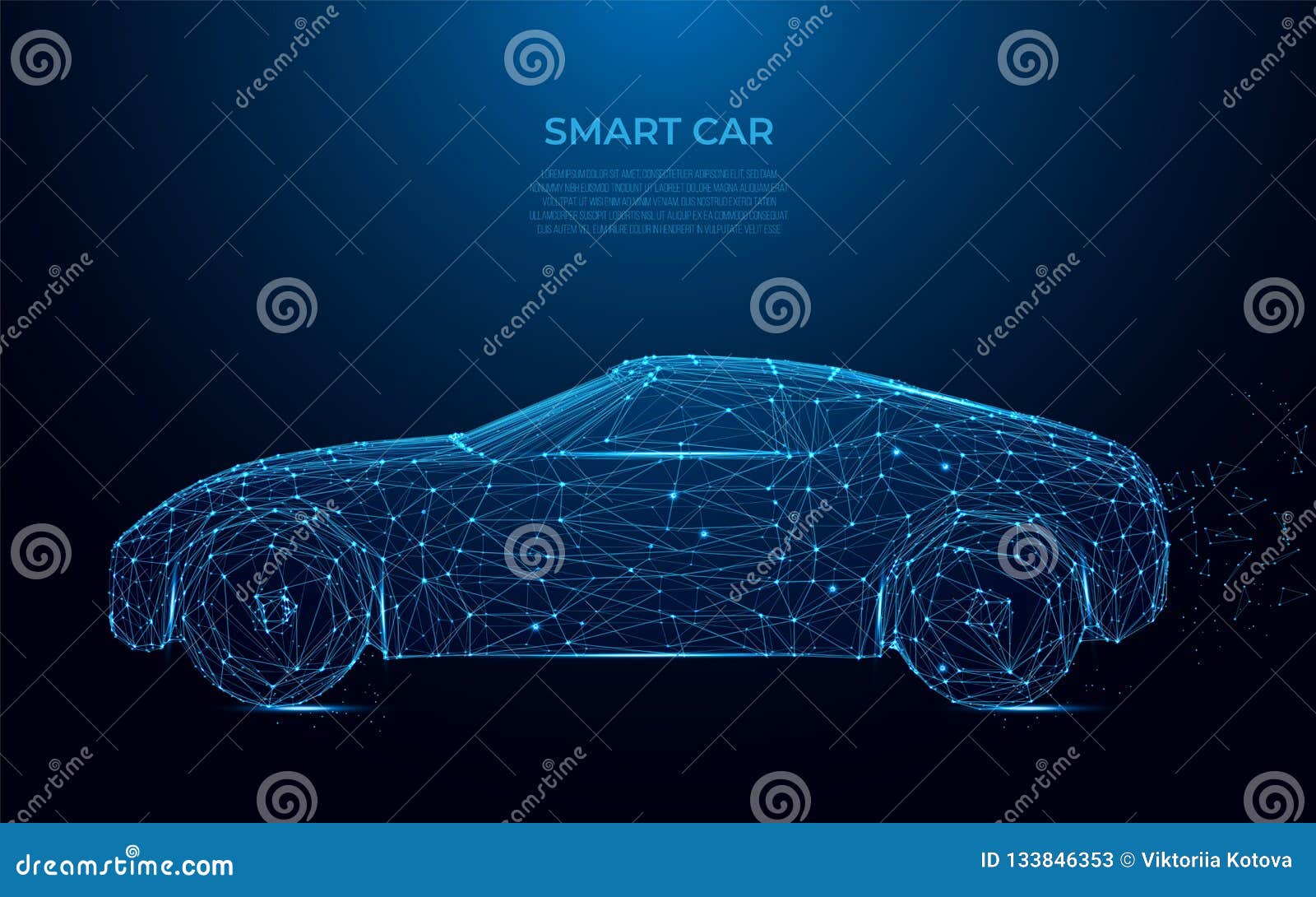 contant geld jeugd Zelfrespect Smart Car. Abstract Image of a Smart Car in the Form of a Starry Sky or  Space. Speed, Drive, Fast Race Auto Style, Power Concept Stock Vector -  Illustration of equipment, geometric: