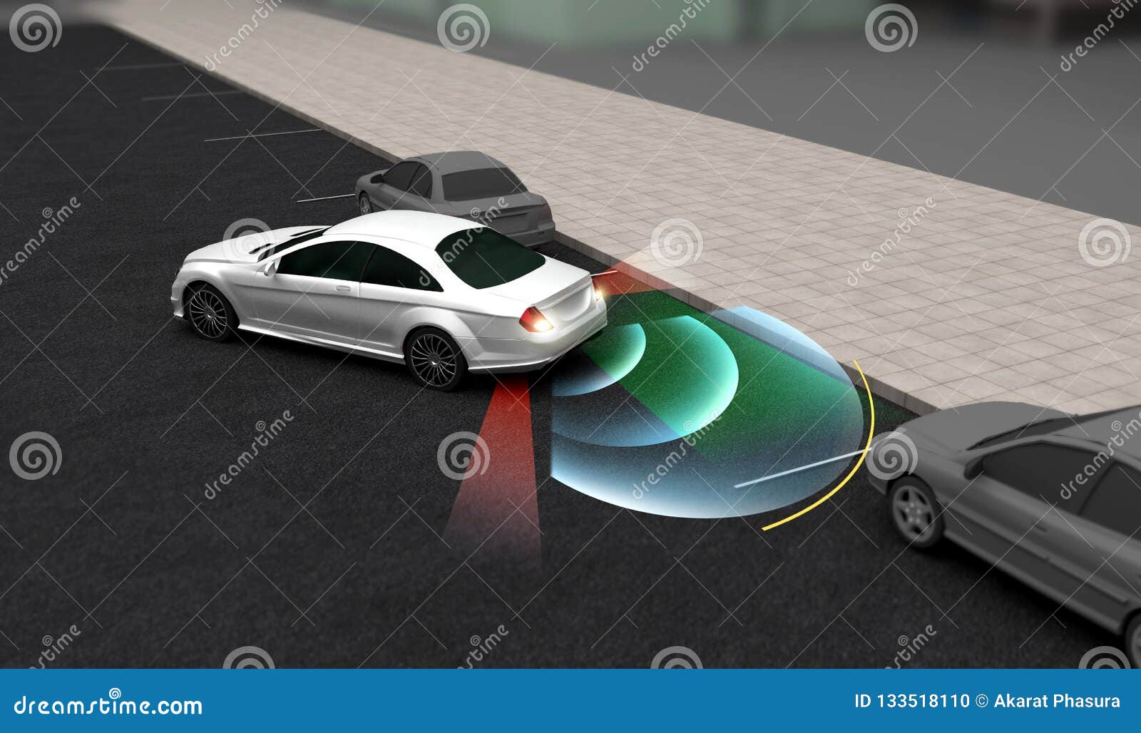 Smart Car, Automatically Parks in the Parking Lot with Parking Assist