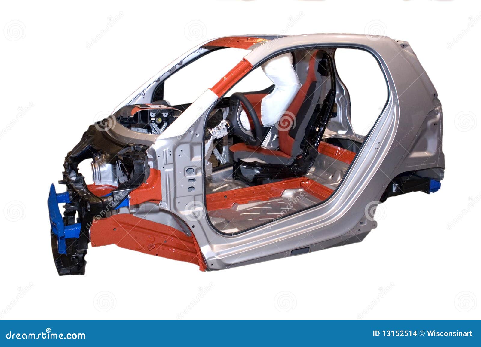 smart car chassis body frame detail 