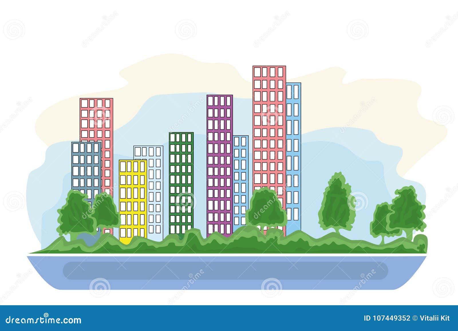 Smart City Graphic Design, Vector Illustration Stock Vector
