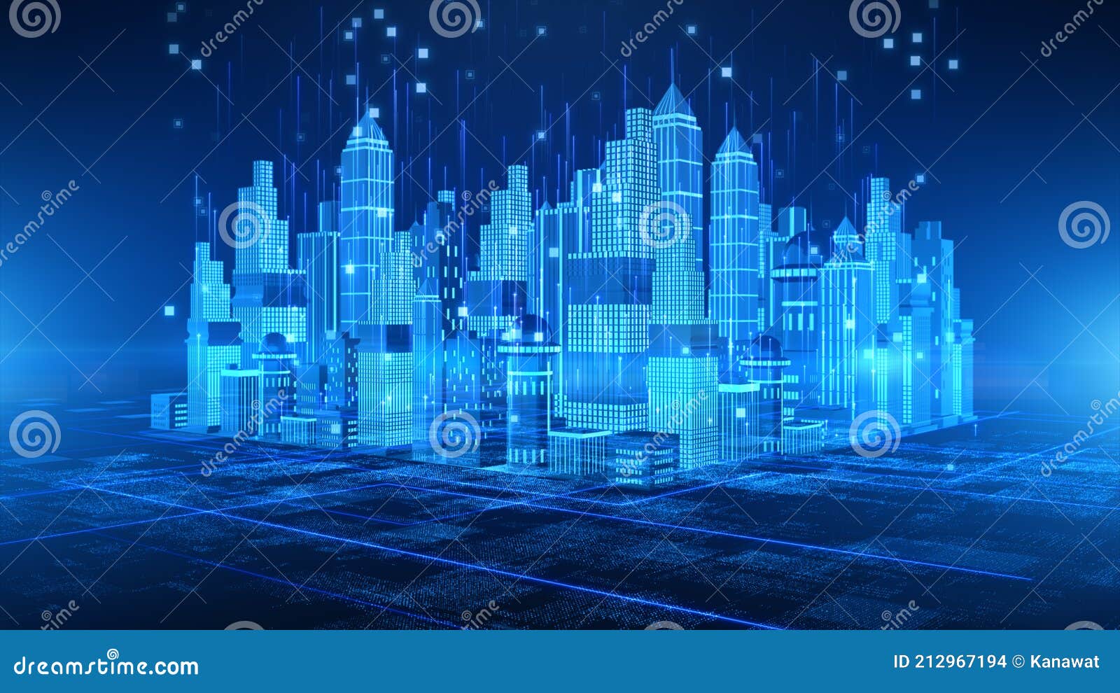 smart city with technology 5g communication. futuristic digital data network connected. internet of things background concept