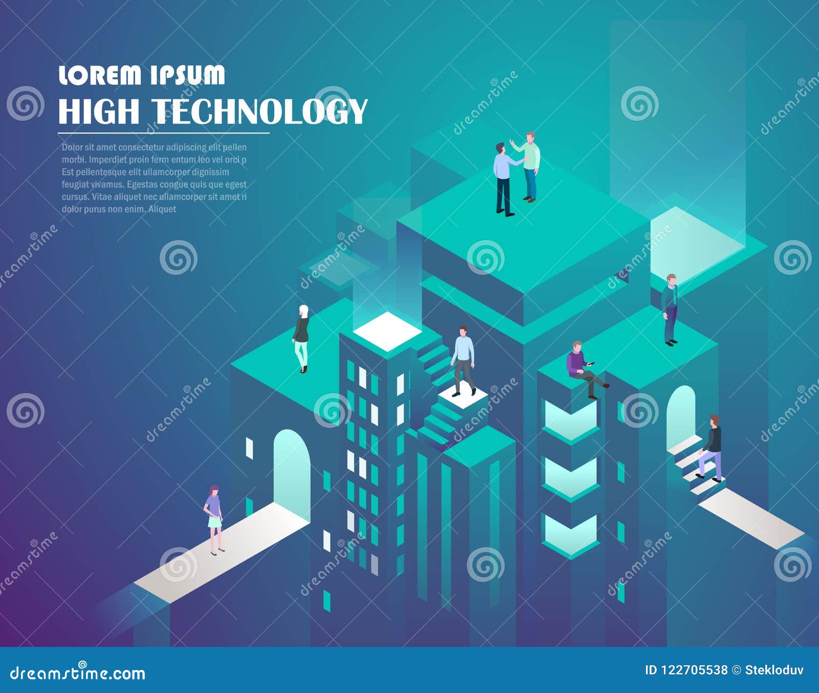 Smart City and High Technology Concept. Stock Vector - Illustration of 