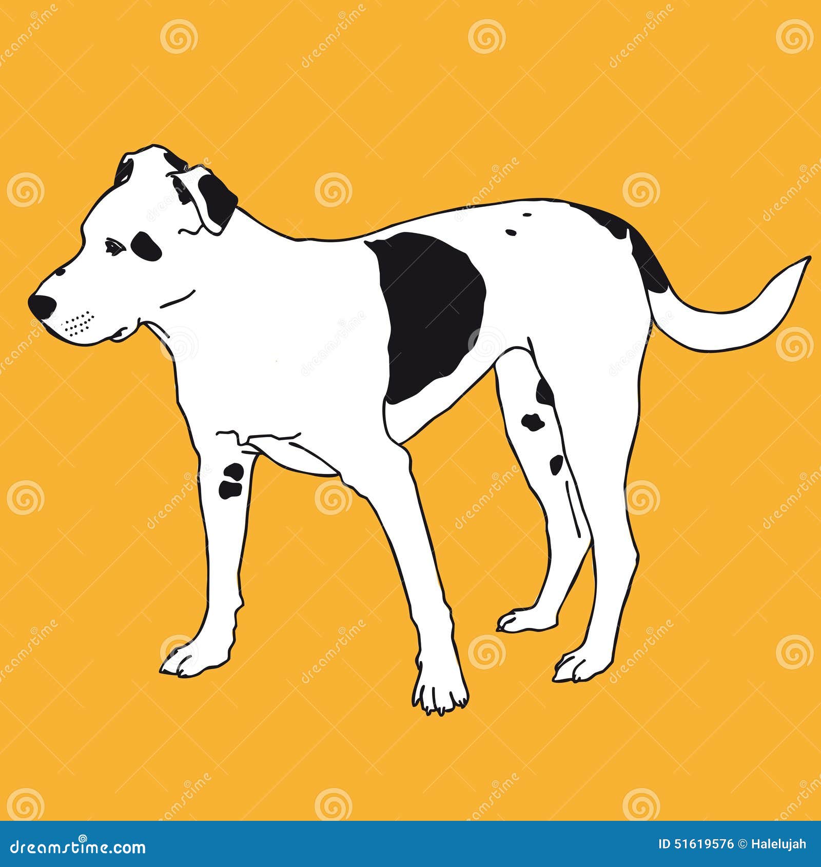 Smart dog stock vector. Illustration of family, friendly - 51619576