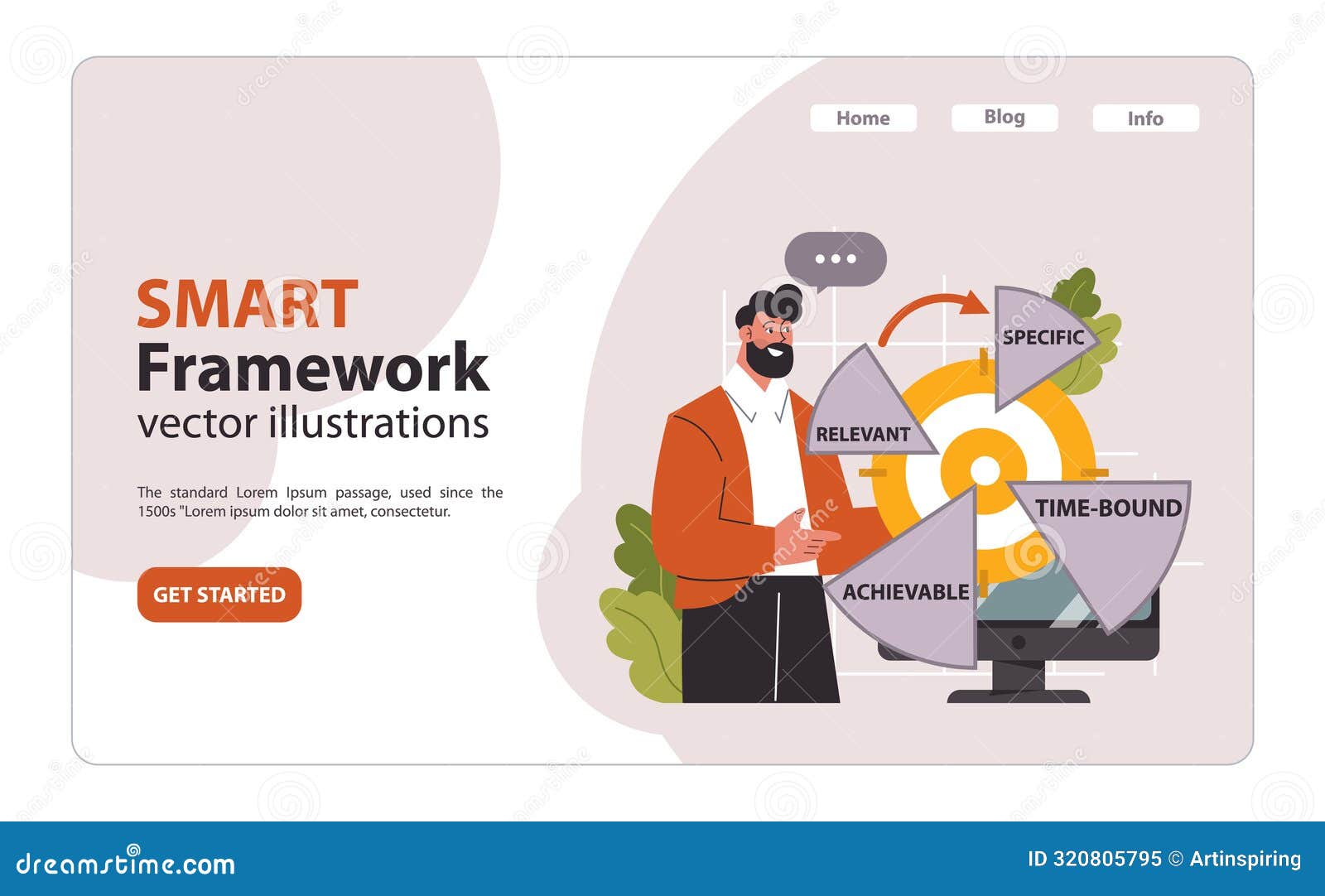 smart framework concept. flat 
