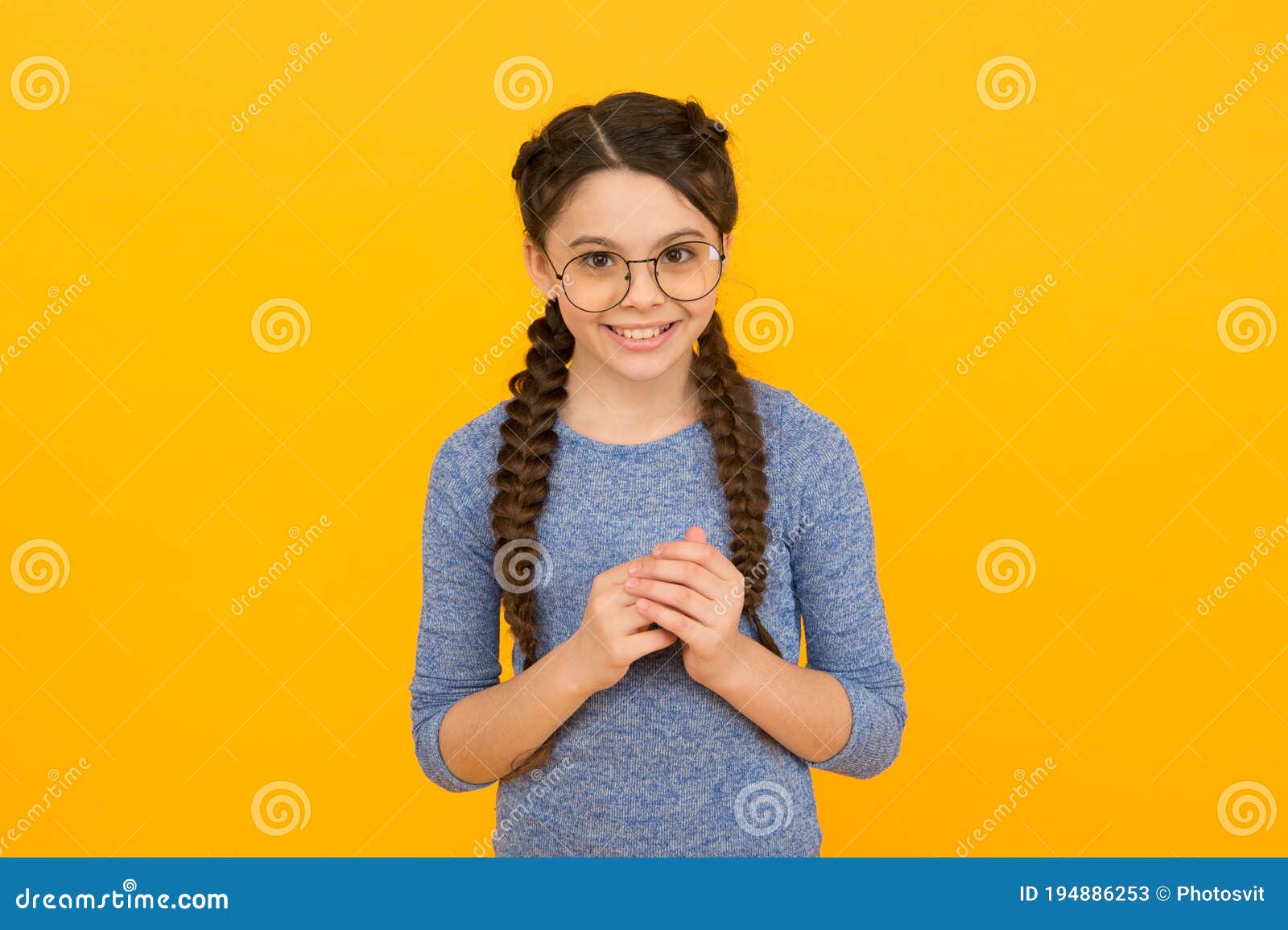 A Cute Girl With Bad Eyesight Smart Girl Bad Eyesight. Reading Better With Eyeglasses. Cute