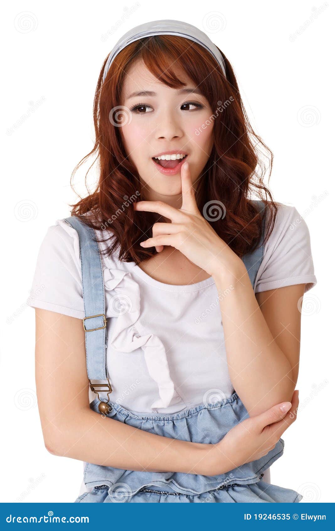 Smart girl thinking stock image. Image of lady, girl - 19246535