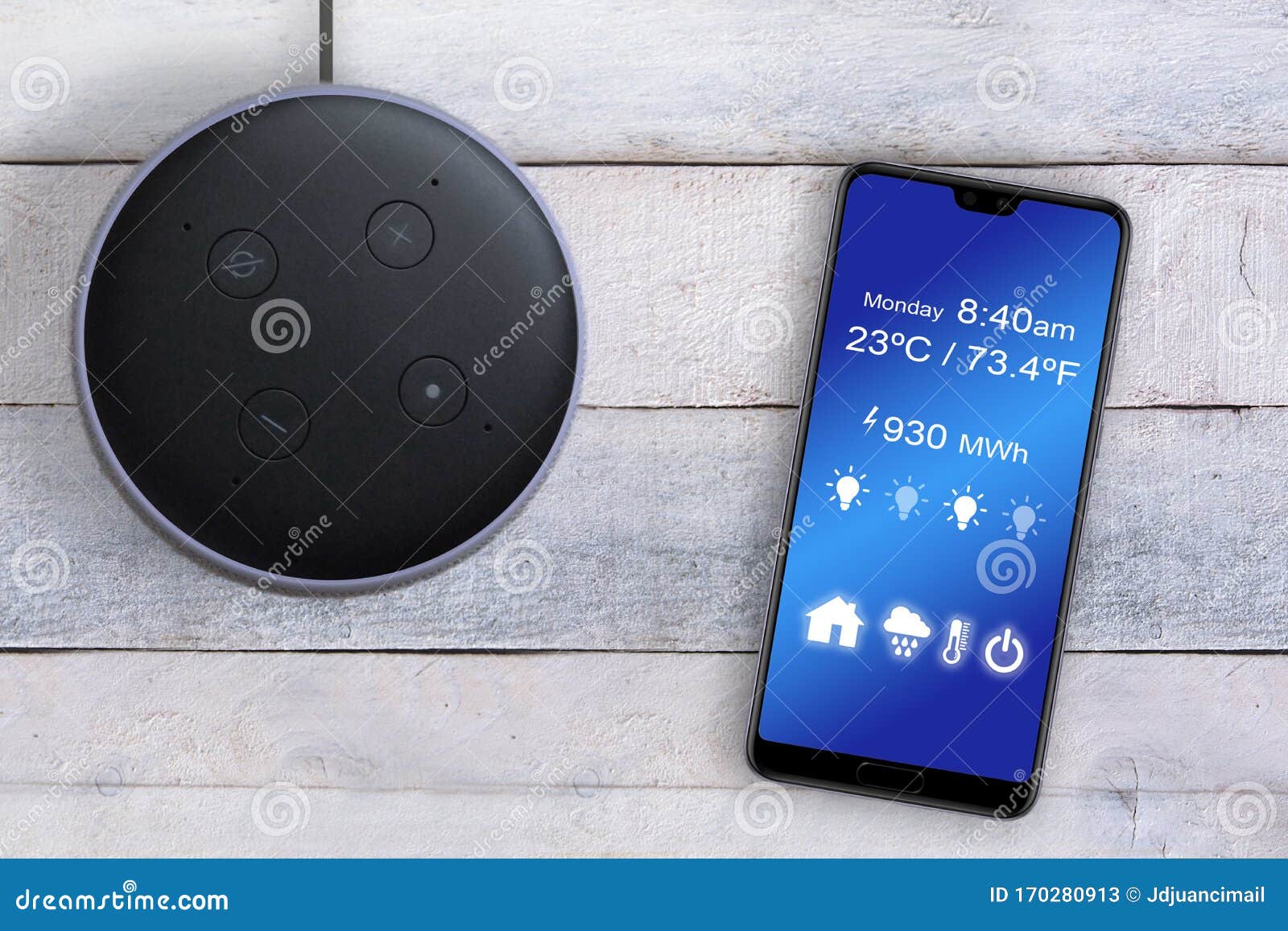 Smart Home Automation by Alexa Echo Plus Controlled with a Smart