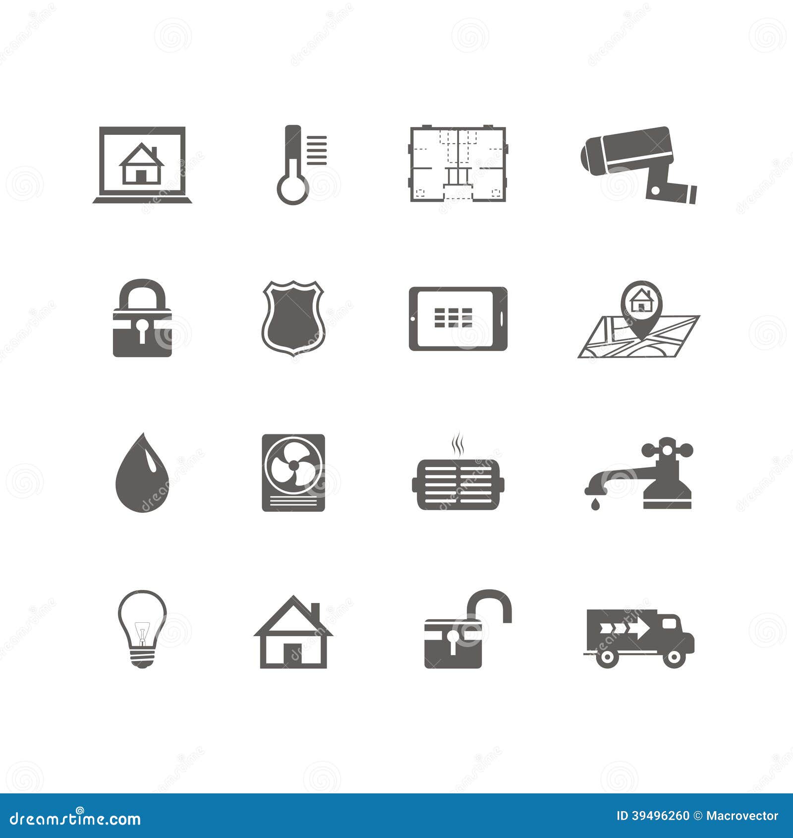 Download Smart Home Automation Technology Icons Set Stock Vector ...