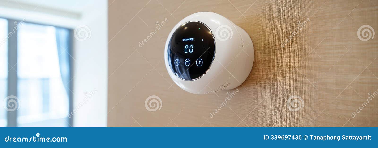 smart home climate control system with digital display and control buttons for convenient temperature management modern 