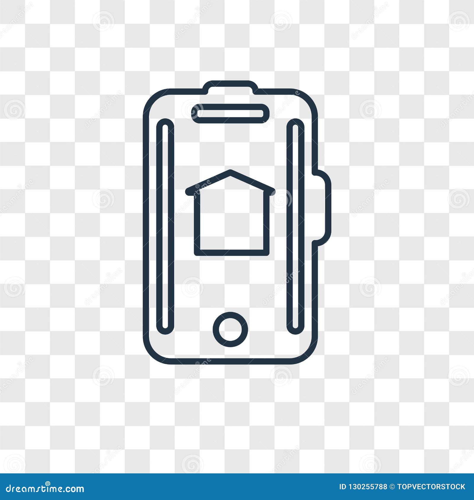 Smart Home Concept Vector Linear Icon Isolated On ...