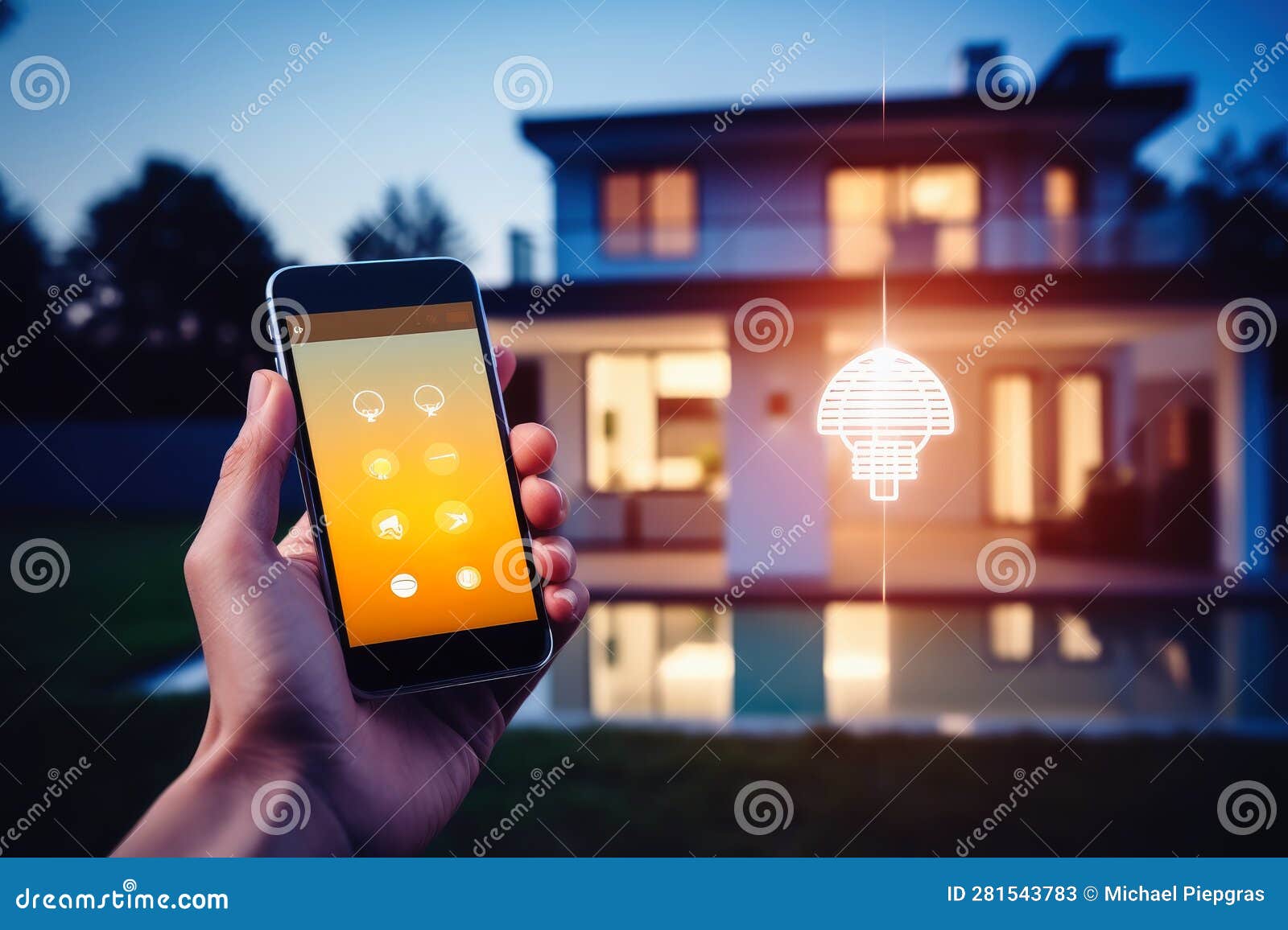 Smart Home Energy Concept Created with Generative AI Technology Stock Circuit Diagram