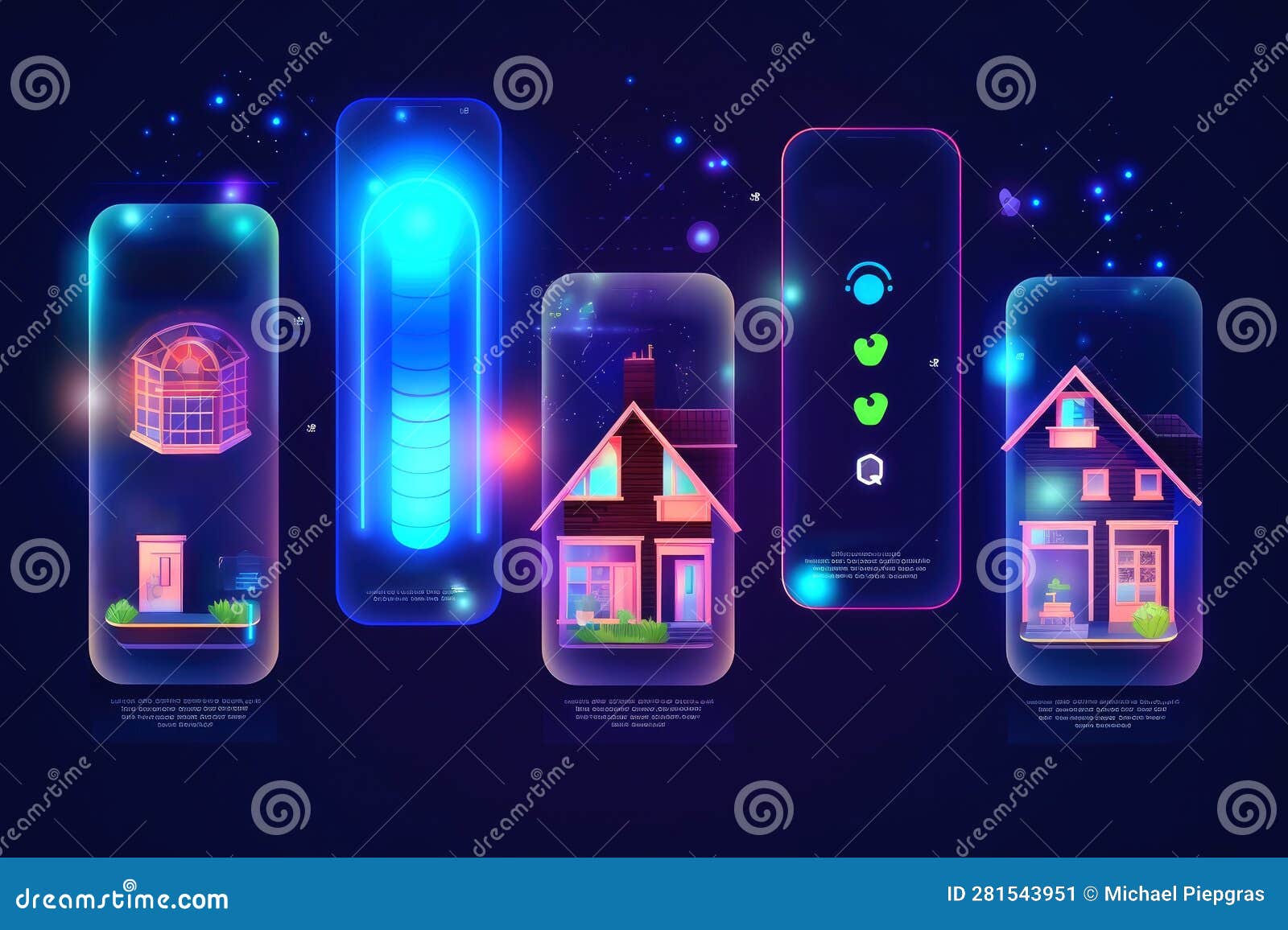Smart Home Energy Concept Created with Generative AI Technology Stock Circuit Diagram