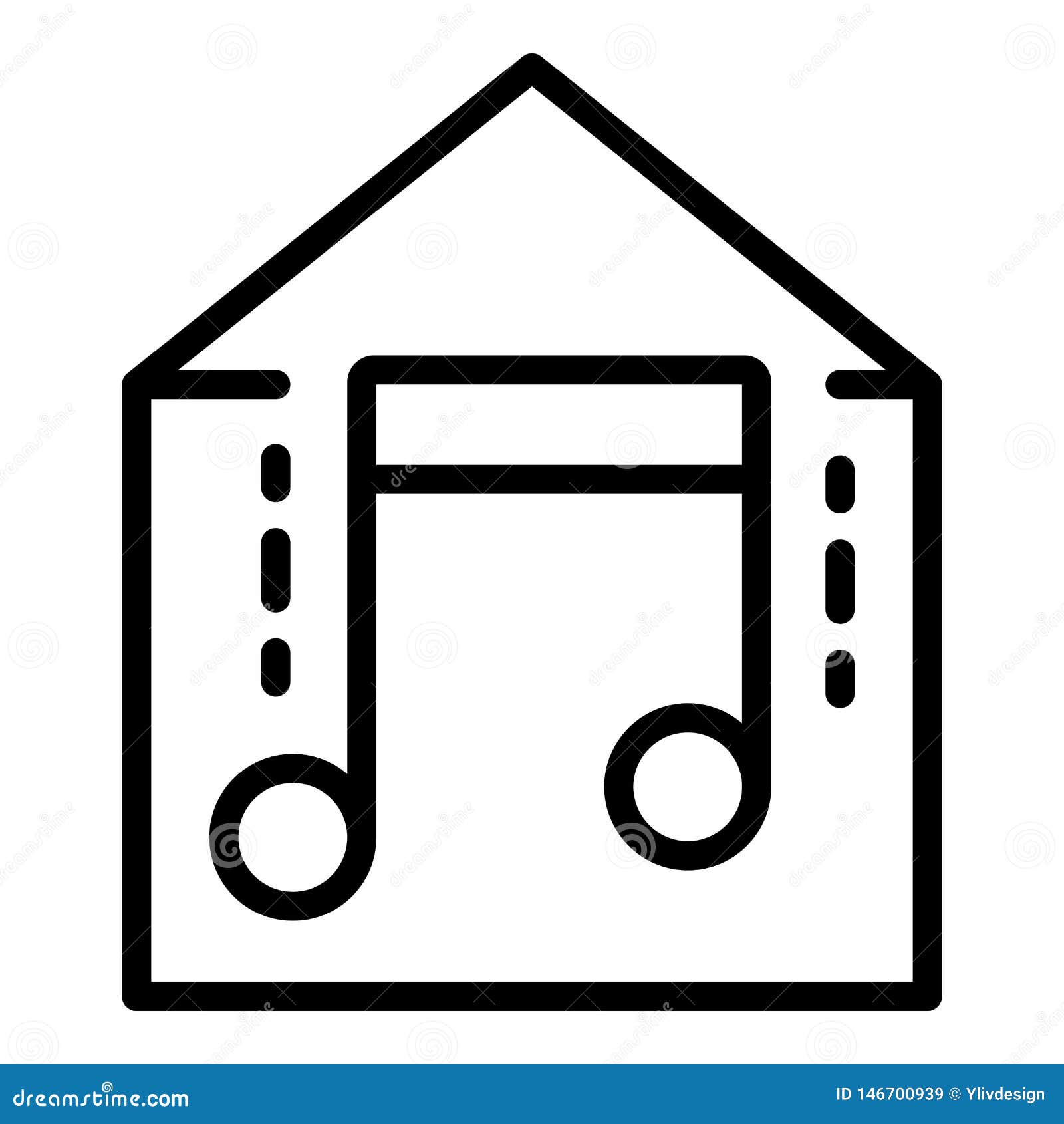 Download Smart Home Music Icon, Outline Style Stock Vector ...