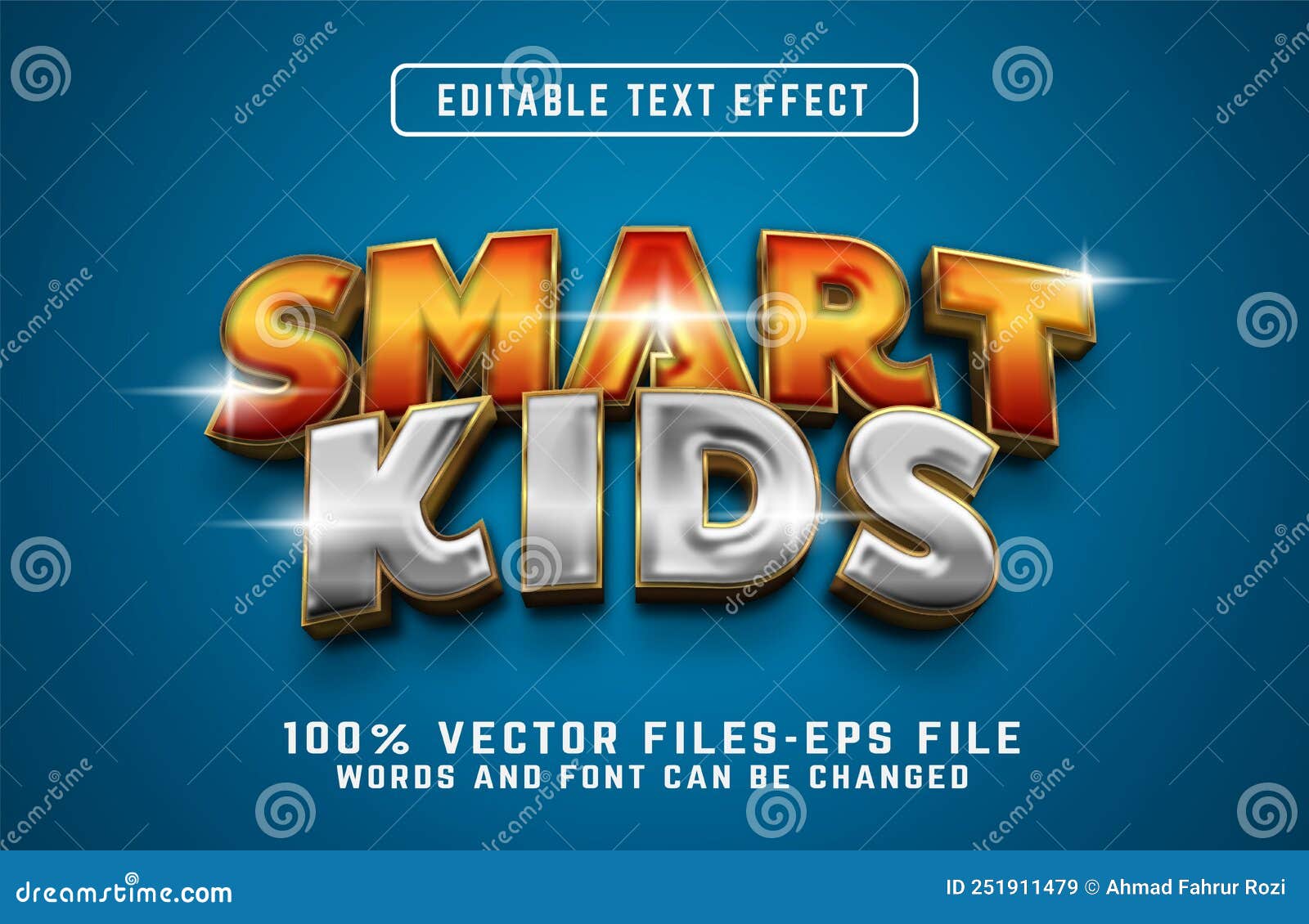 Premium PSD  Funny game 3d editable text effect psd with premium background