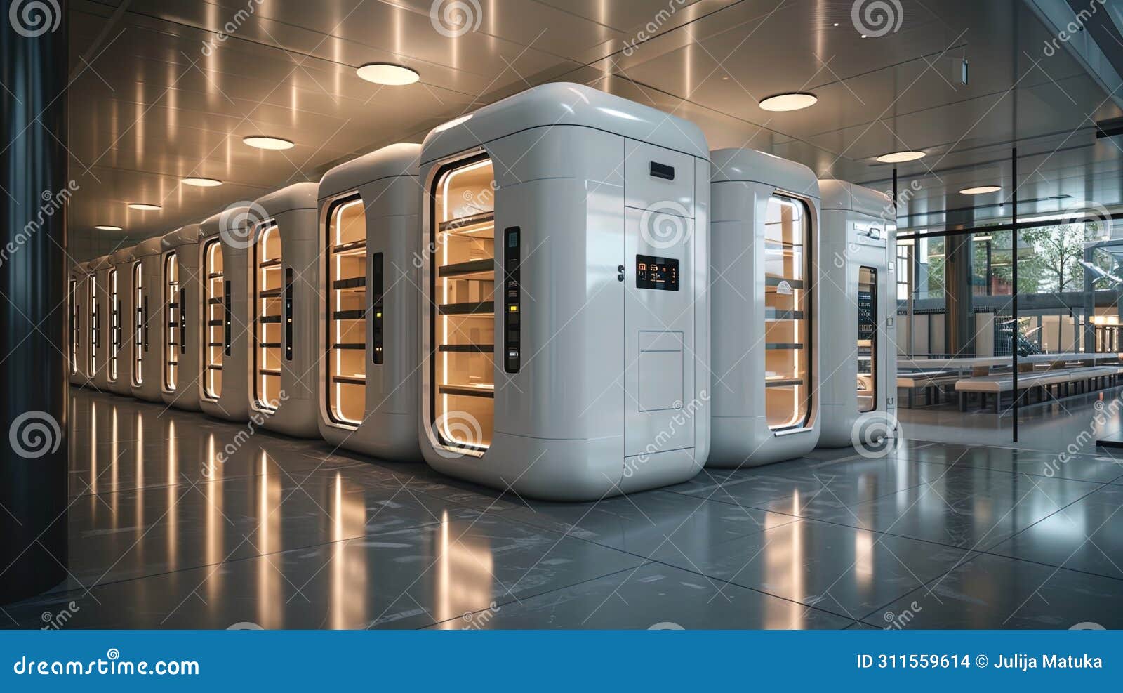 smart lockers integrated with advanced technology such as biometric scanners, ensuring secure acce