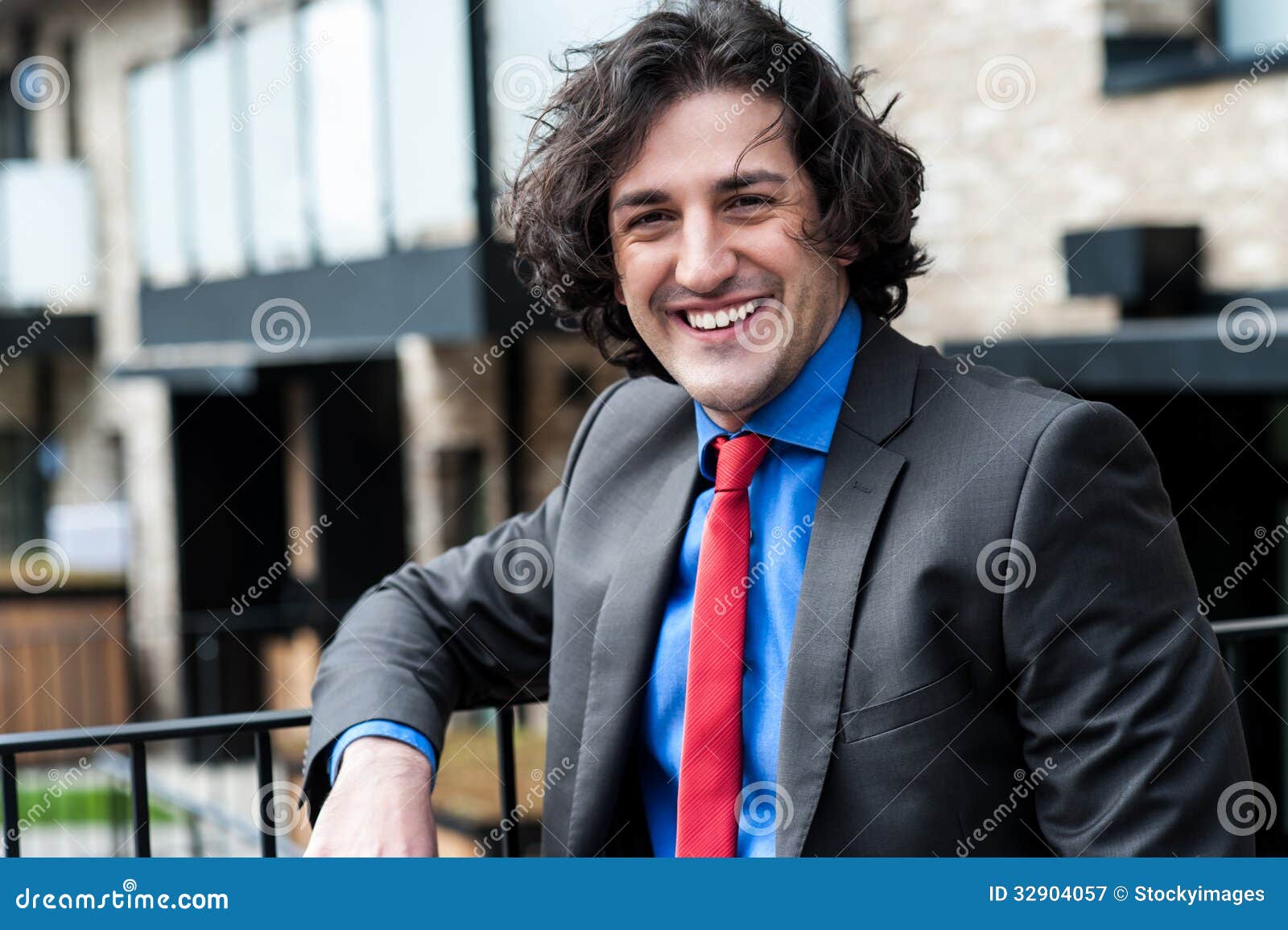 Smart Male Professional Posing Casually, Outdoors Stock Image - Image ...