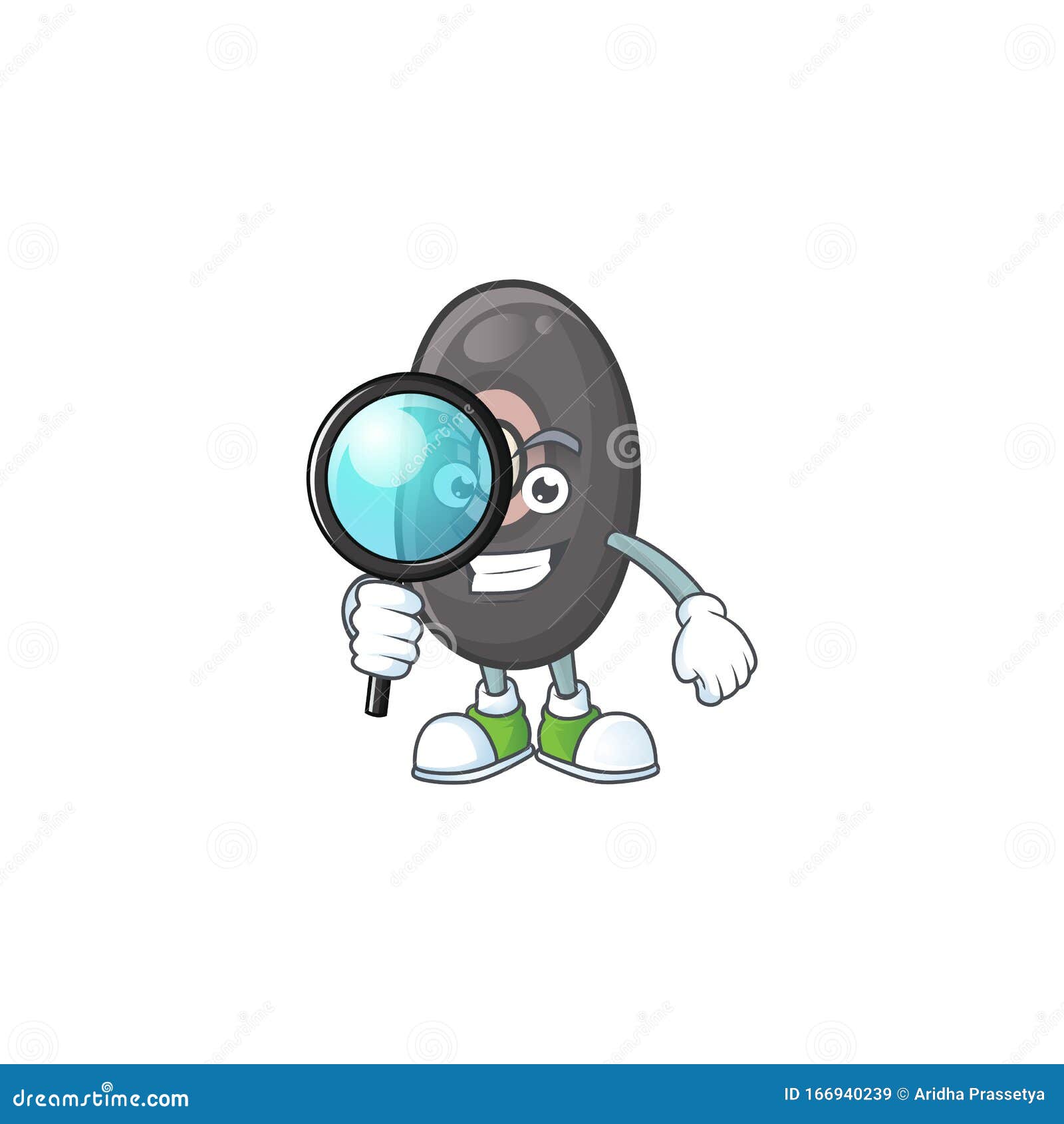 Smart One Eye Black Beans Detective Cartoon Character Design Stock Vector - Illustration of agent, diet: 166940239 Smart One Eye Black Beans Detective Cartoon Character Design Stock Vector - Illustration of agent, diet: 166940239