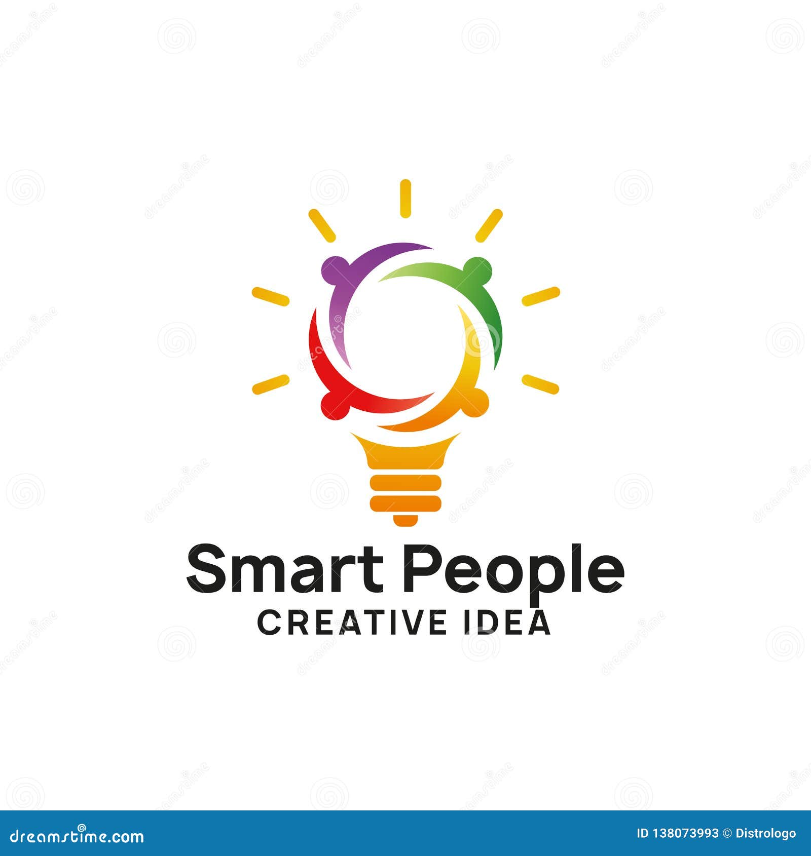 Smart People Logo Design Template. Creative Idea Logo Design. Bulb ...