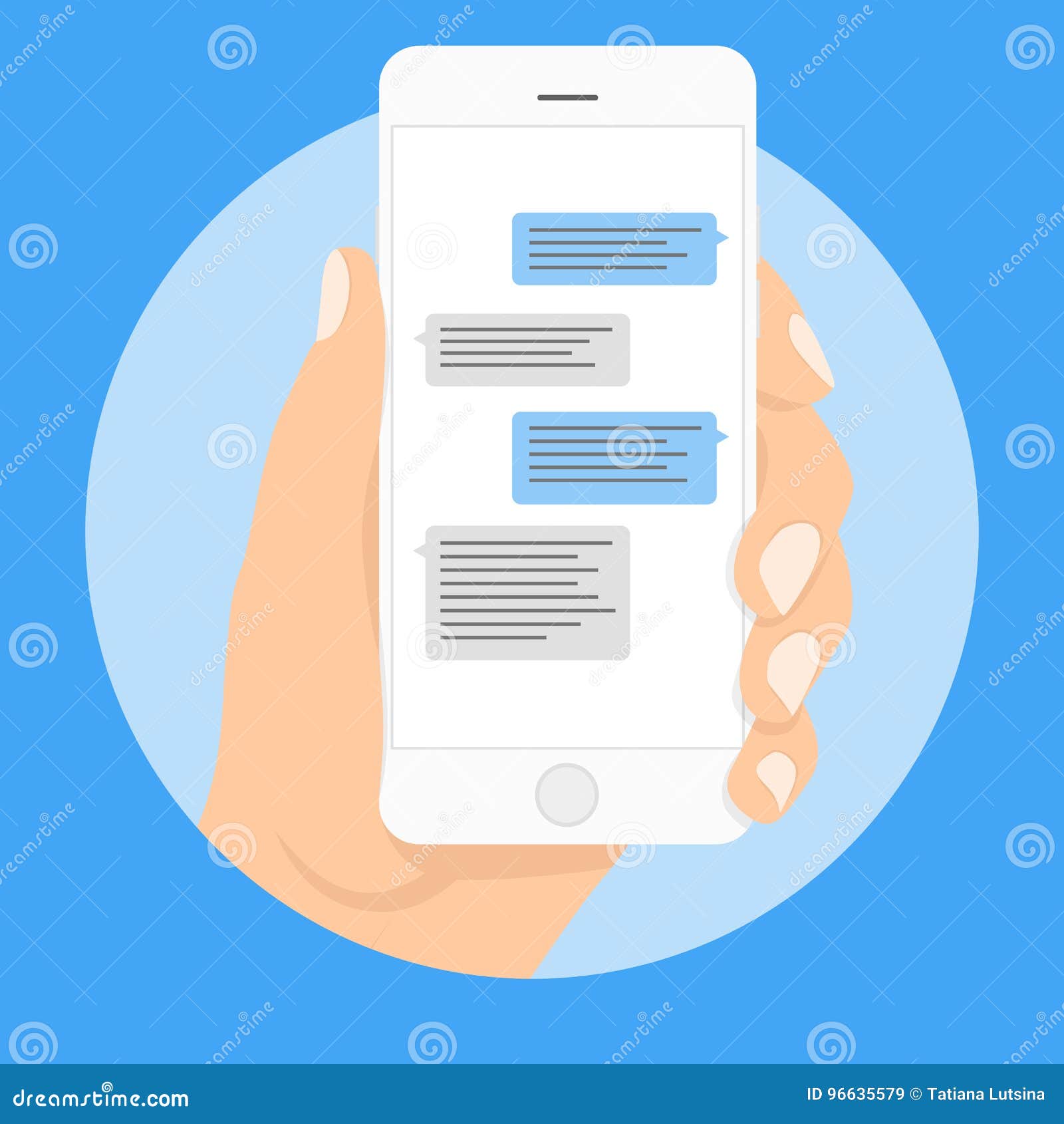 Compose Dialogues Using Samples Bubbles. Smart Phone Chatting Sms