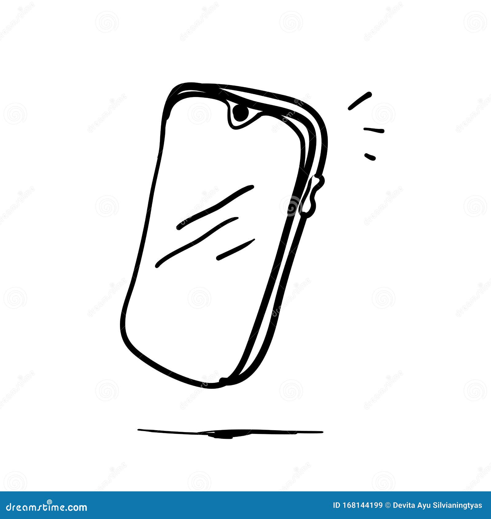 Download Smart Phone. Hand Drawn Doodle Icon Cartoon Style Stock ...