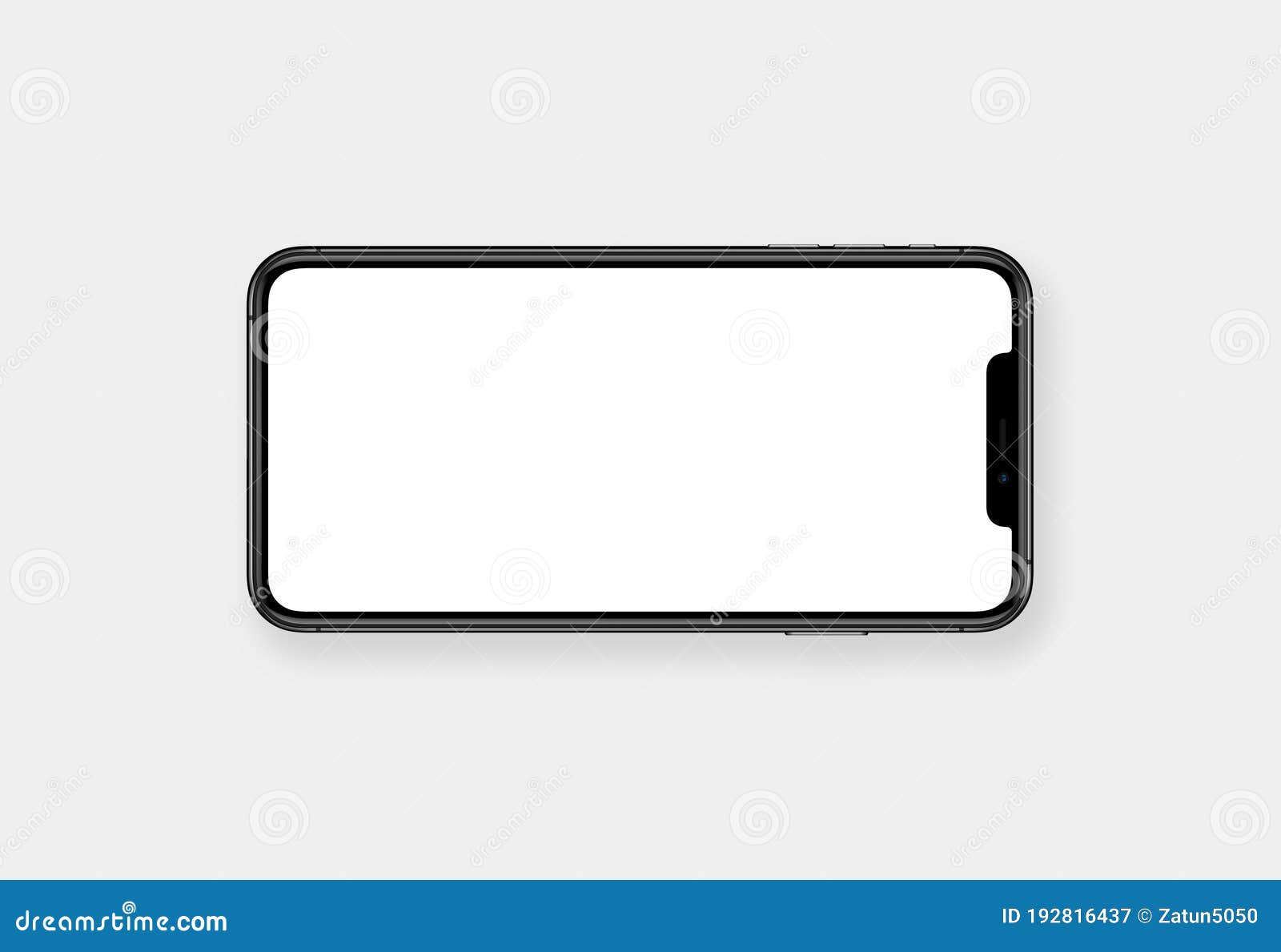 smart phone horizontal empty blank screen