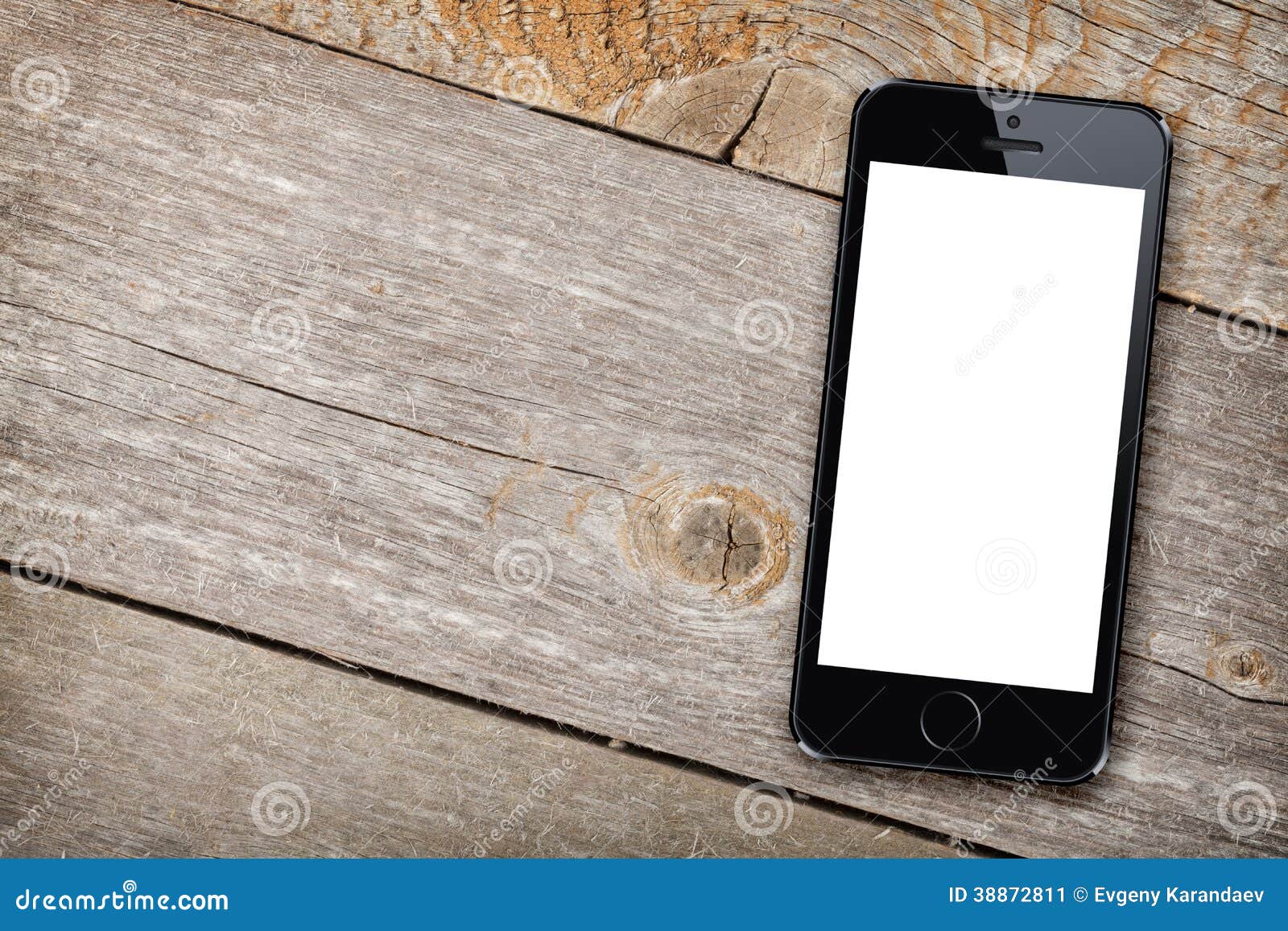 Smart Phone on Wooden Table Stock Image Image of smart, communicator