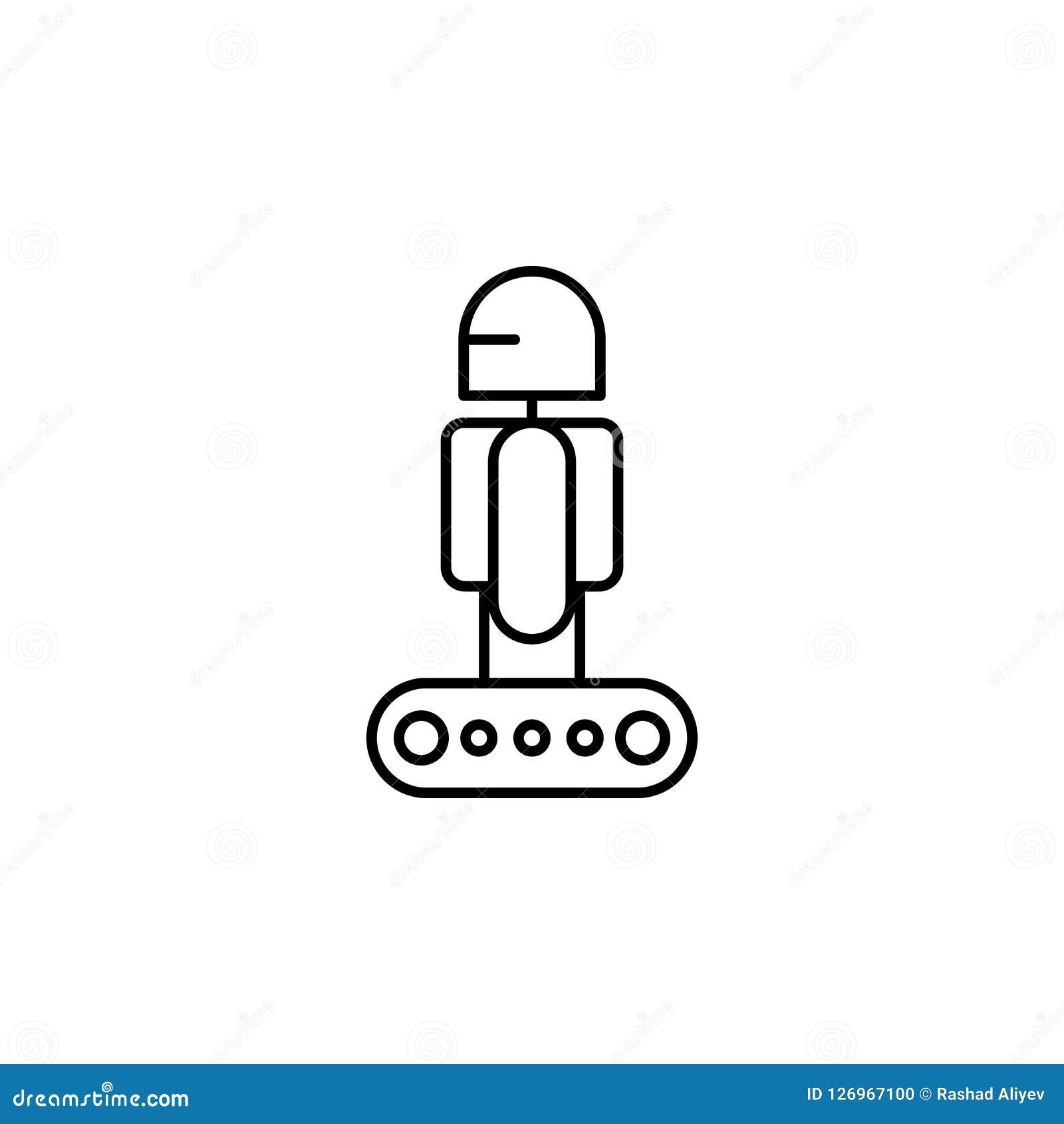 smart robot mechanical robot icon.  of future technology icon for mobile concept and web apps. thin line smart robot mechan