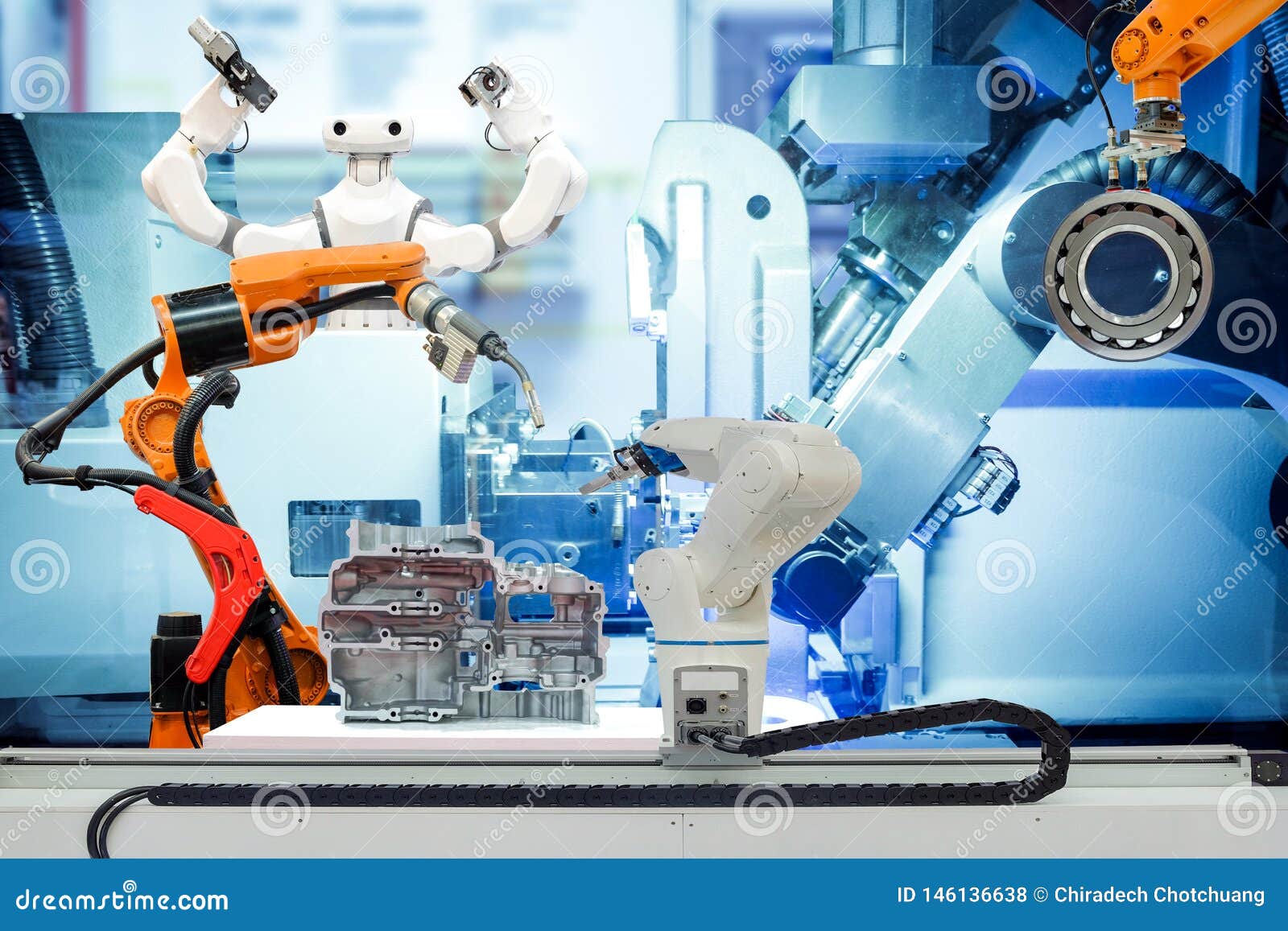 Smart robotic working on smart factory concept