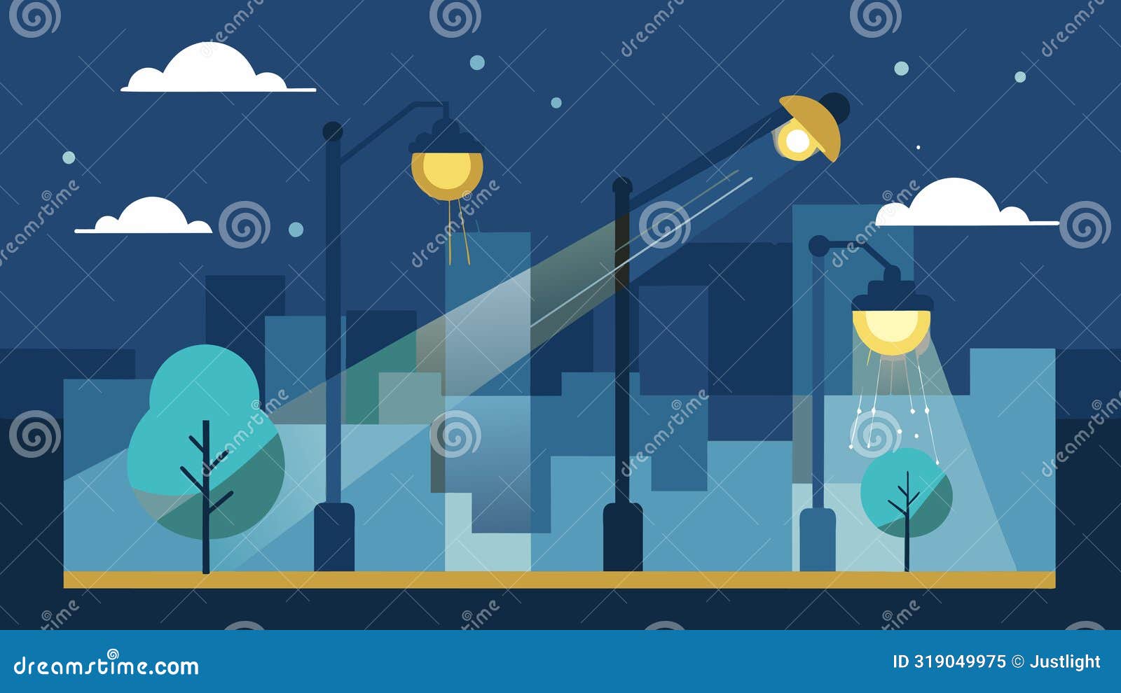 smart streetlights that adjust their brightness based on weather and time of day reducing energy consumption and light