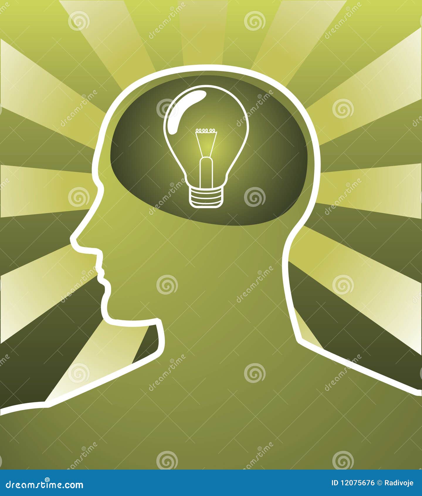 Smart thinking stock vector. Illustration of concept - 12075676