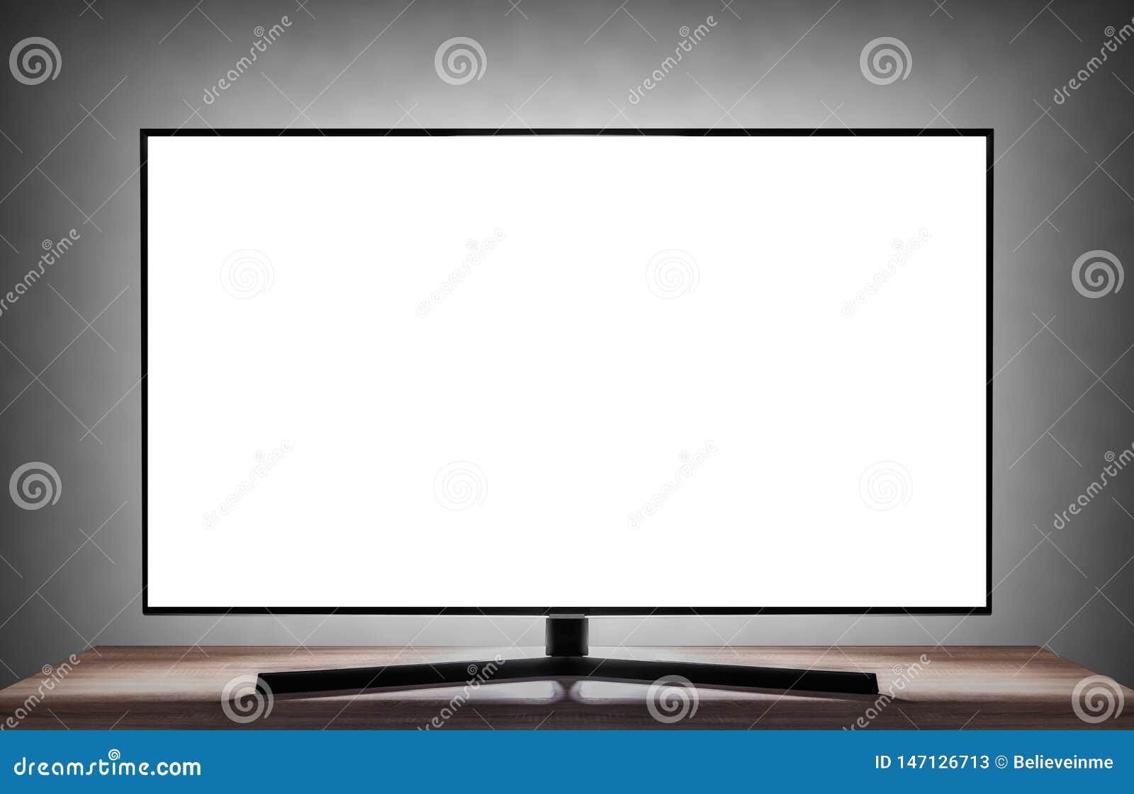 Smart TV in the Room with a Blank White Screen. Stock Image Image of indoor, plasma: 147126713