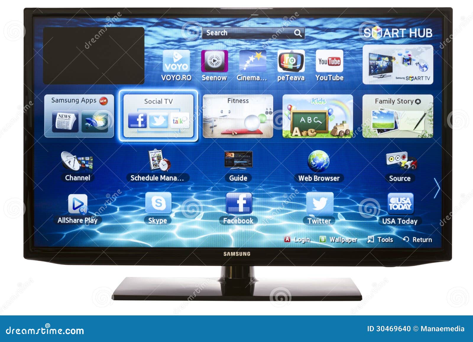 Samsung Smart Tv Internet Browser Smart TV with Samsung Apps and Web Browser Editorial Image - Image of