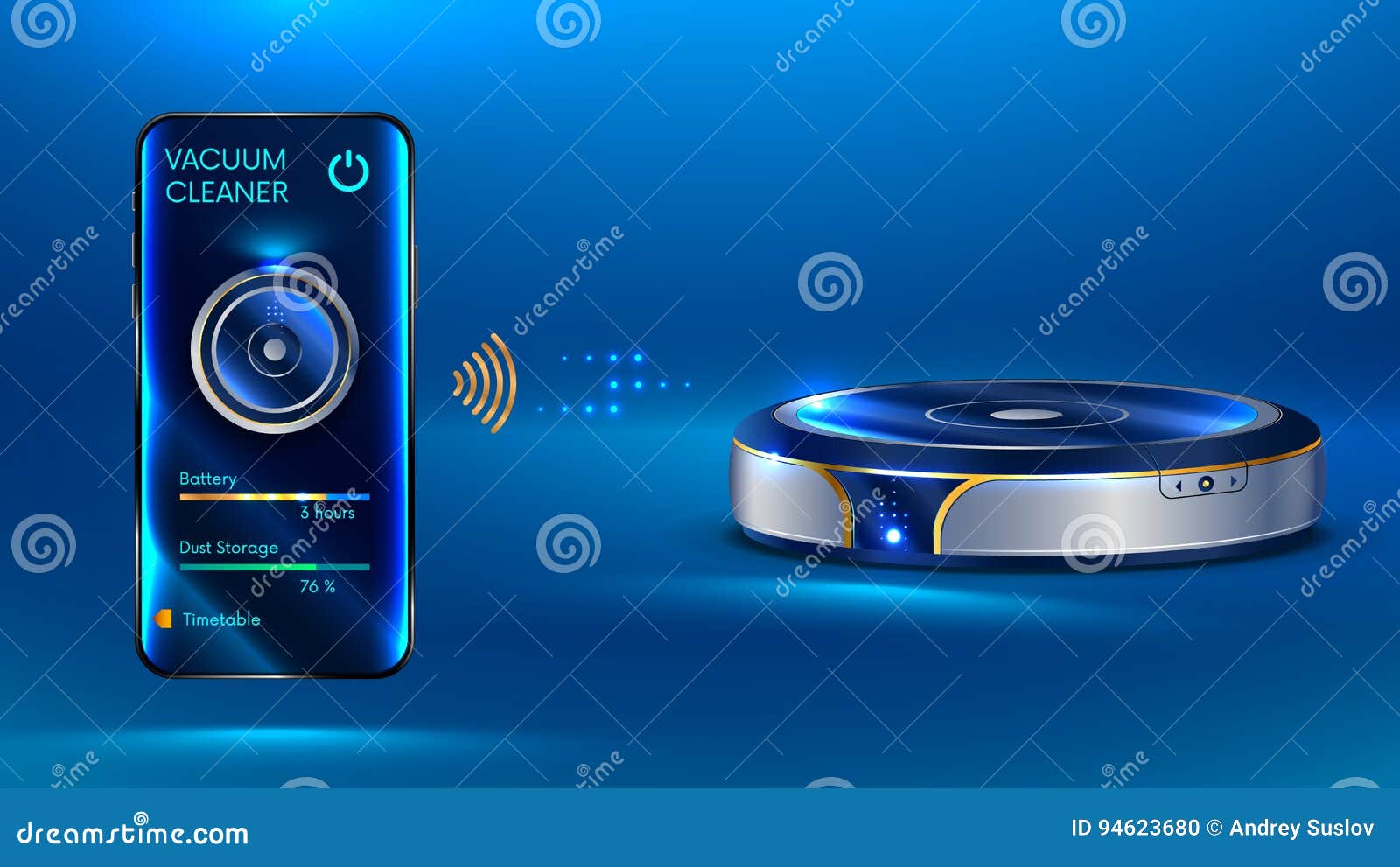 Smart vacuum cleaner iot stock vector. Illustration of phone Circuit Diagram
