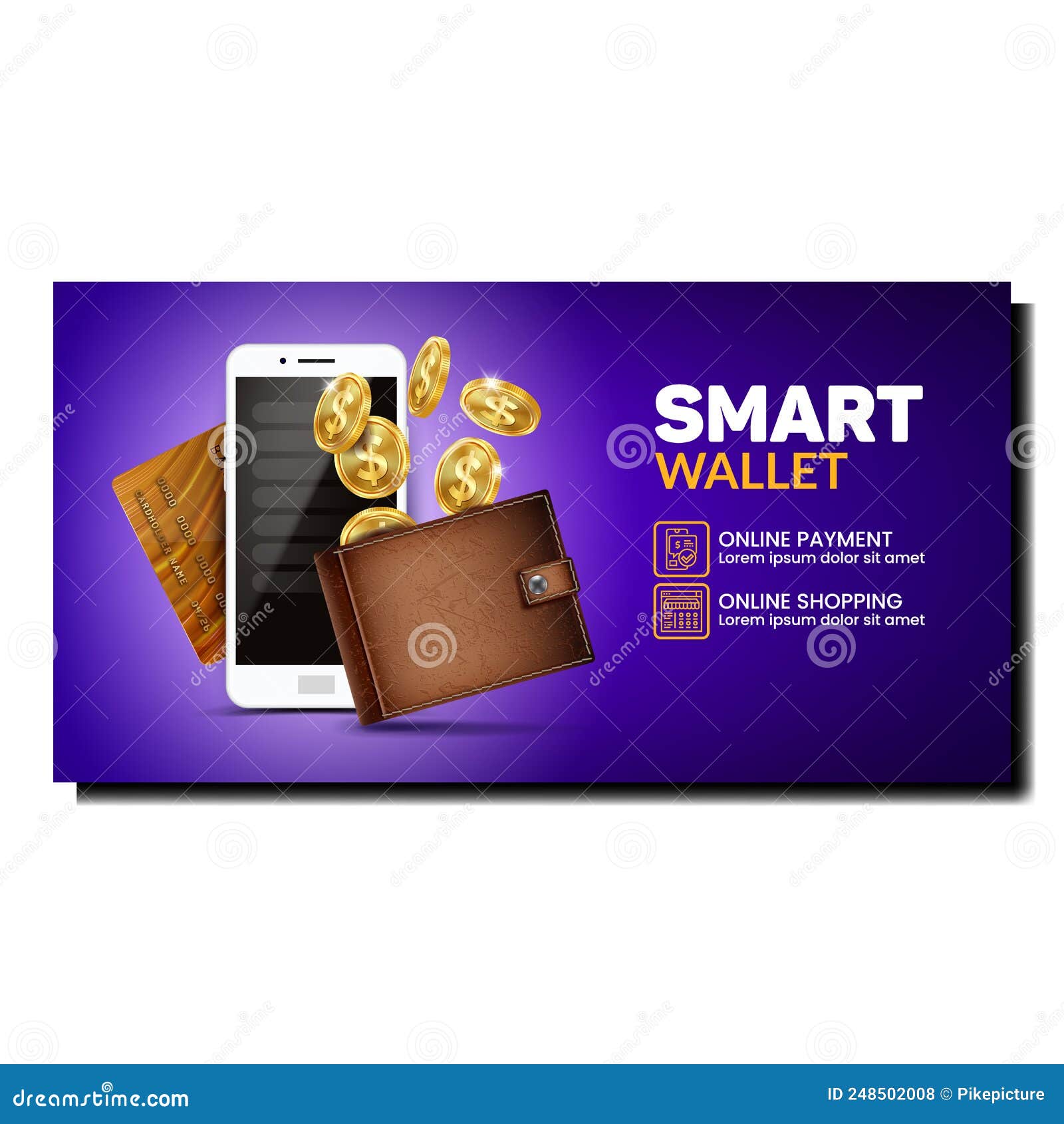 Ewallet Isometric Landing Page Cashless Payment Stock Illustration -  Download Image Now - Digital Wallet, Wallet, Credit Card - iStock
