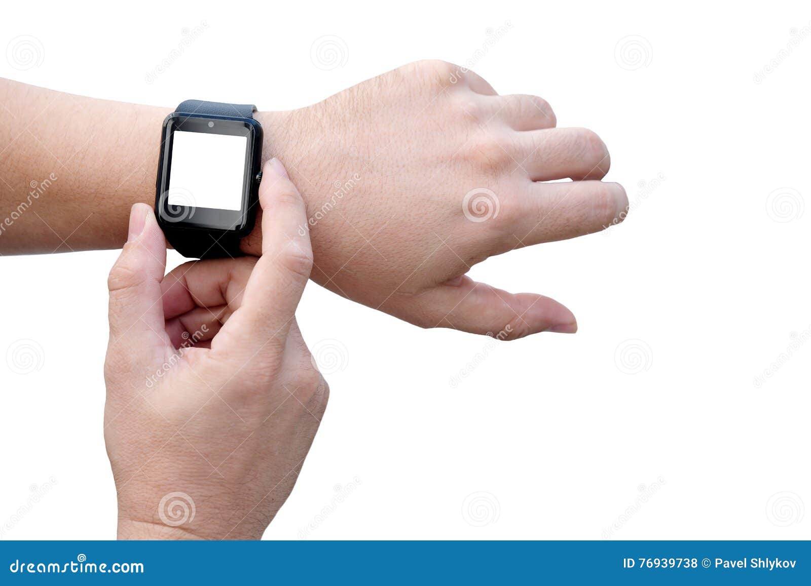 Smart Watch with Blank Screen Stock Photo Image of clock, message