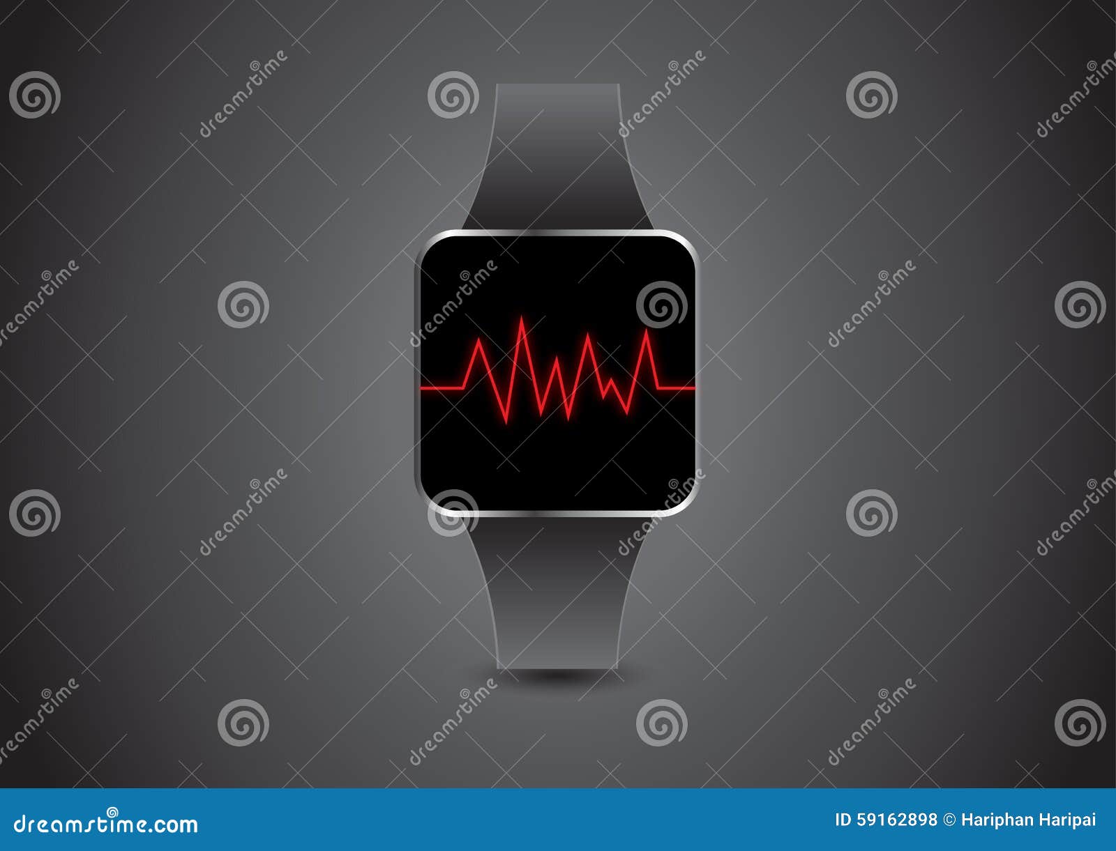 Smart watch health rate stock illustration. Illustration of technology 59162898