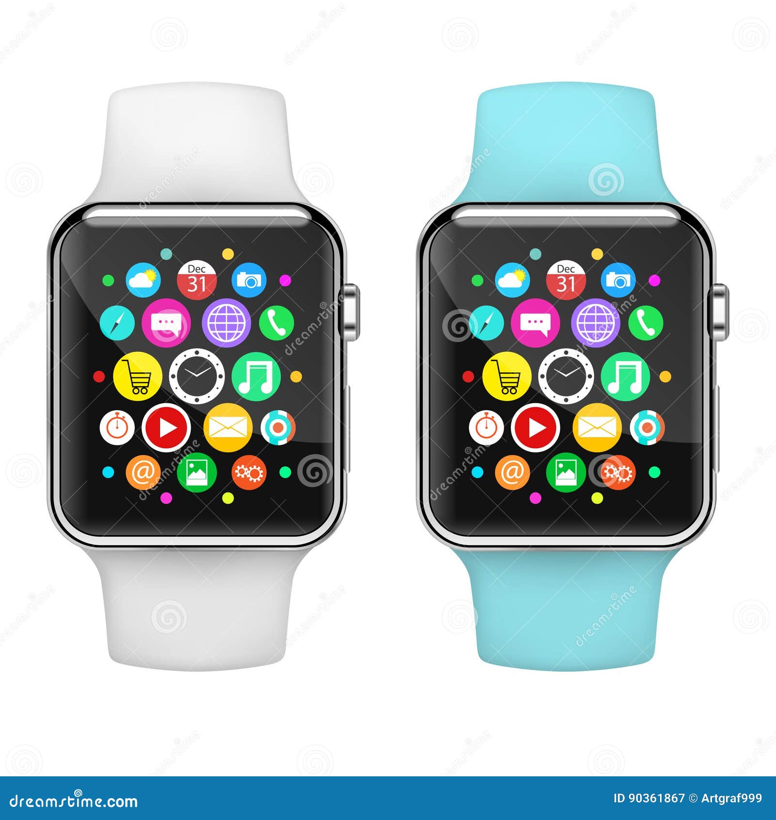 Smart Watch. Vector Illustration Stock Illustration Illustration of