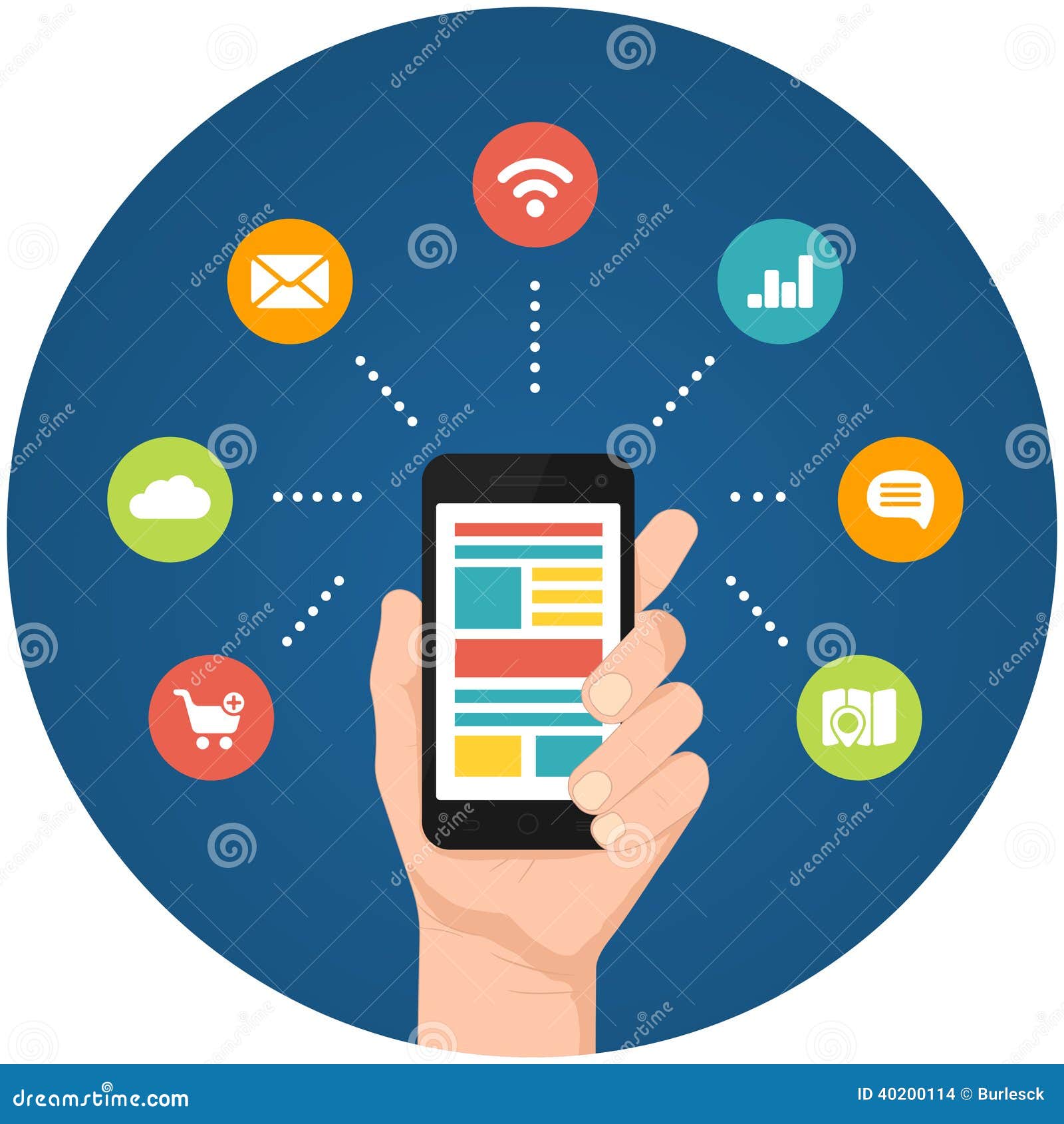 Smartphone Apps Infographics Stock Vector Image: 40200114 Smartphone Apps Infographics Stock Vector Image: 40200114