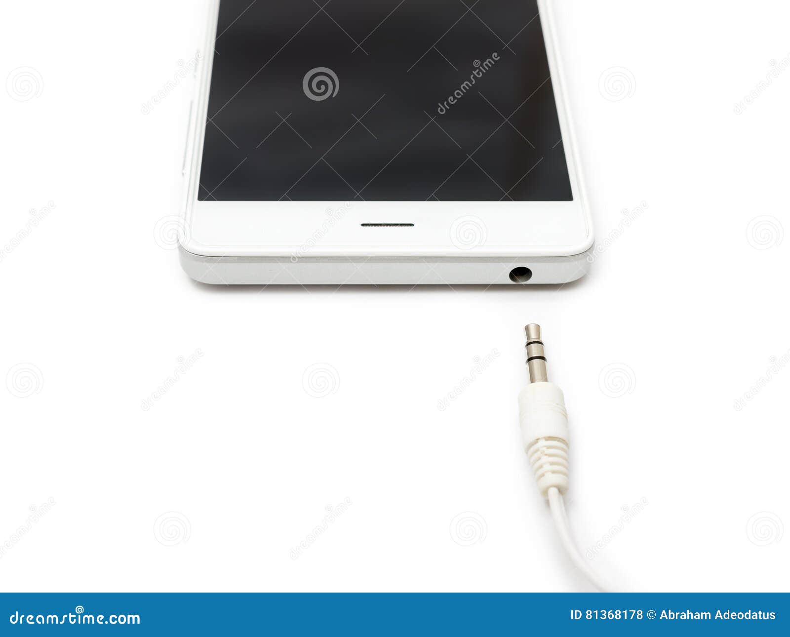 Smartphone and Audio Cable Disconnected Stock Photo Image of plug