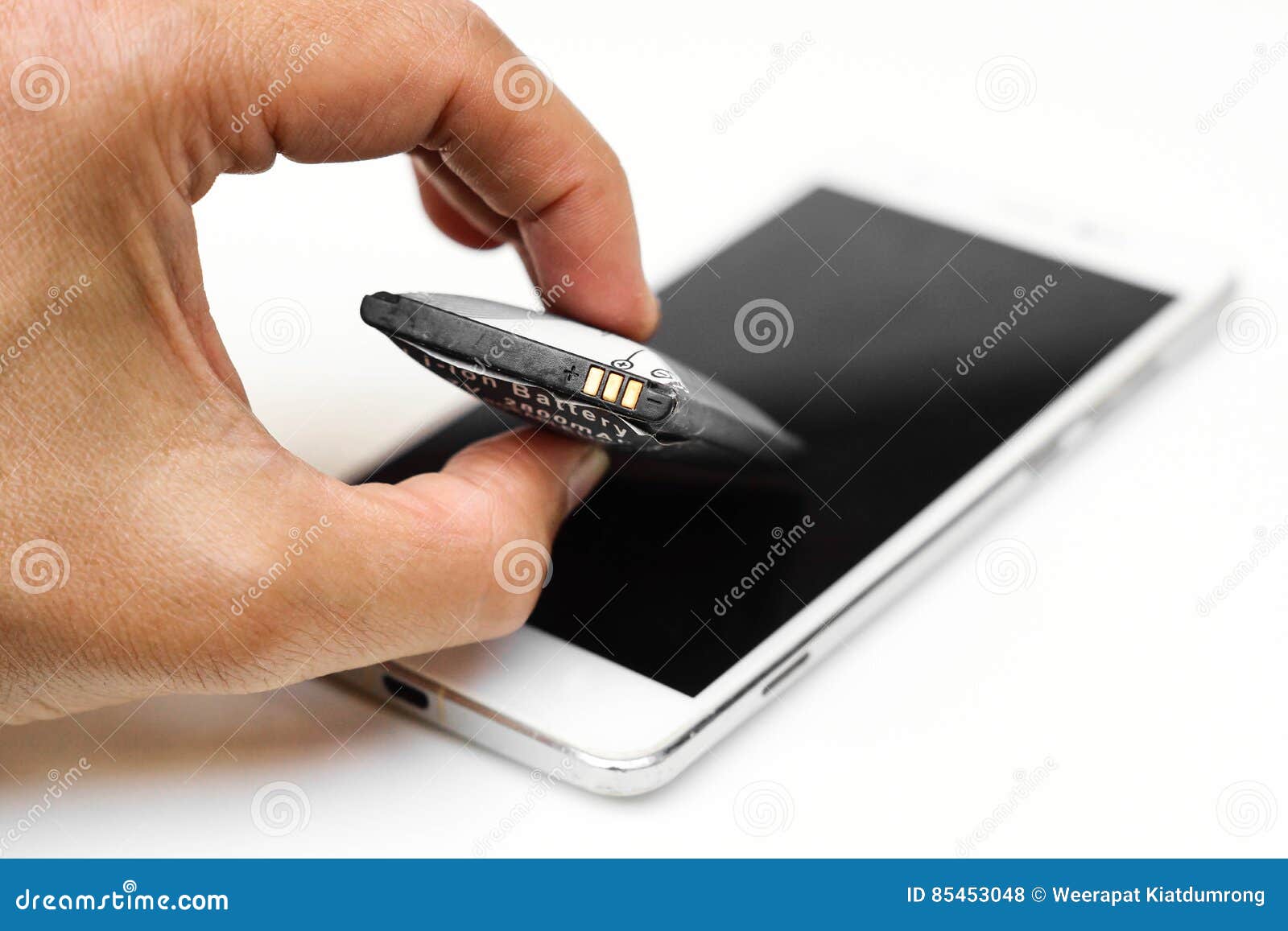 Smartphone Battery Swelling Stock Photo Image of fuel, pack 85453048