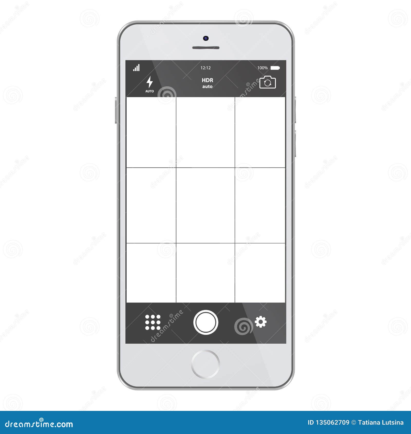 Smartphone With Camera App Screen. Modern Smartphones ...