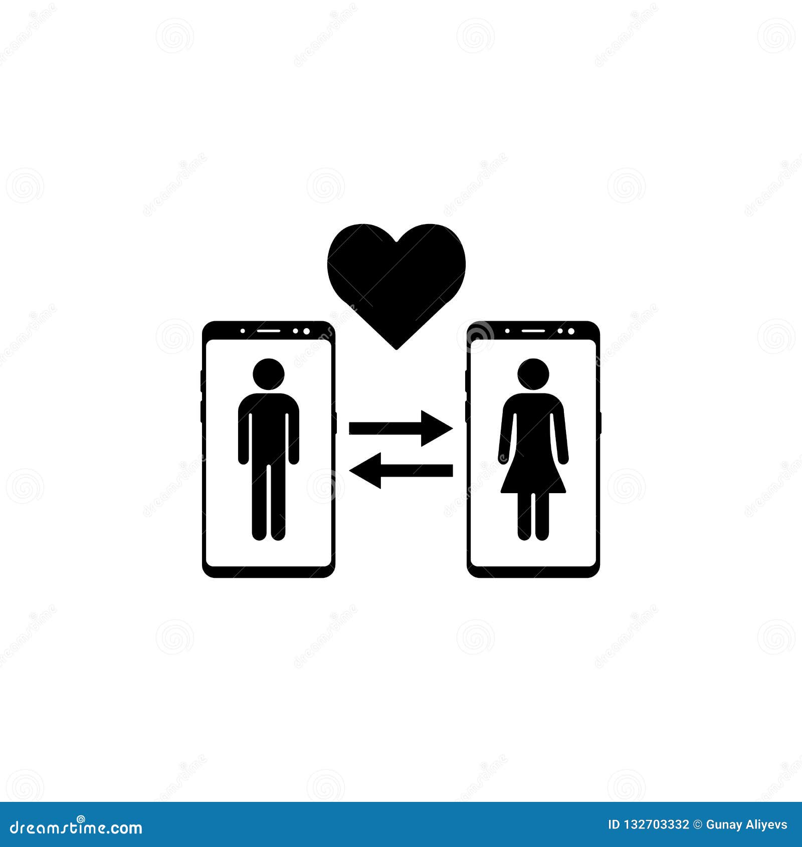 online dating mobile icon